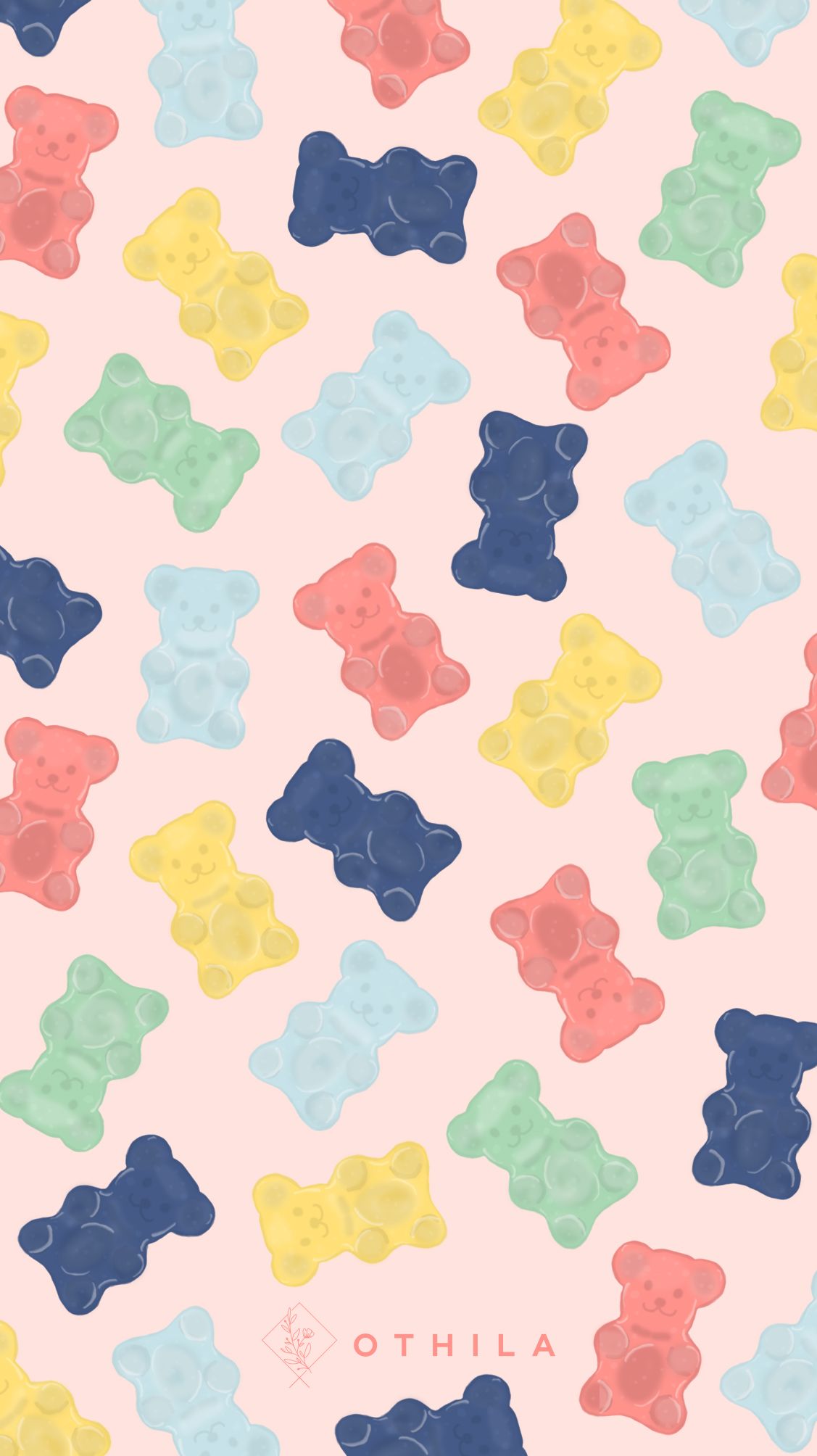 bears #gummybears #gummybear #candy #gummy #sweet #pinkwallpaper #pink # wallpaper #design #bea. Wallpaper iphone cute, Phone wallpaper patterns, Kawaii wallpaper