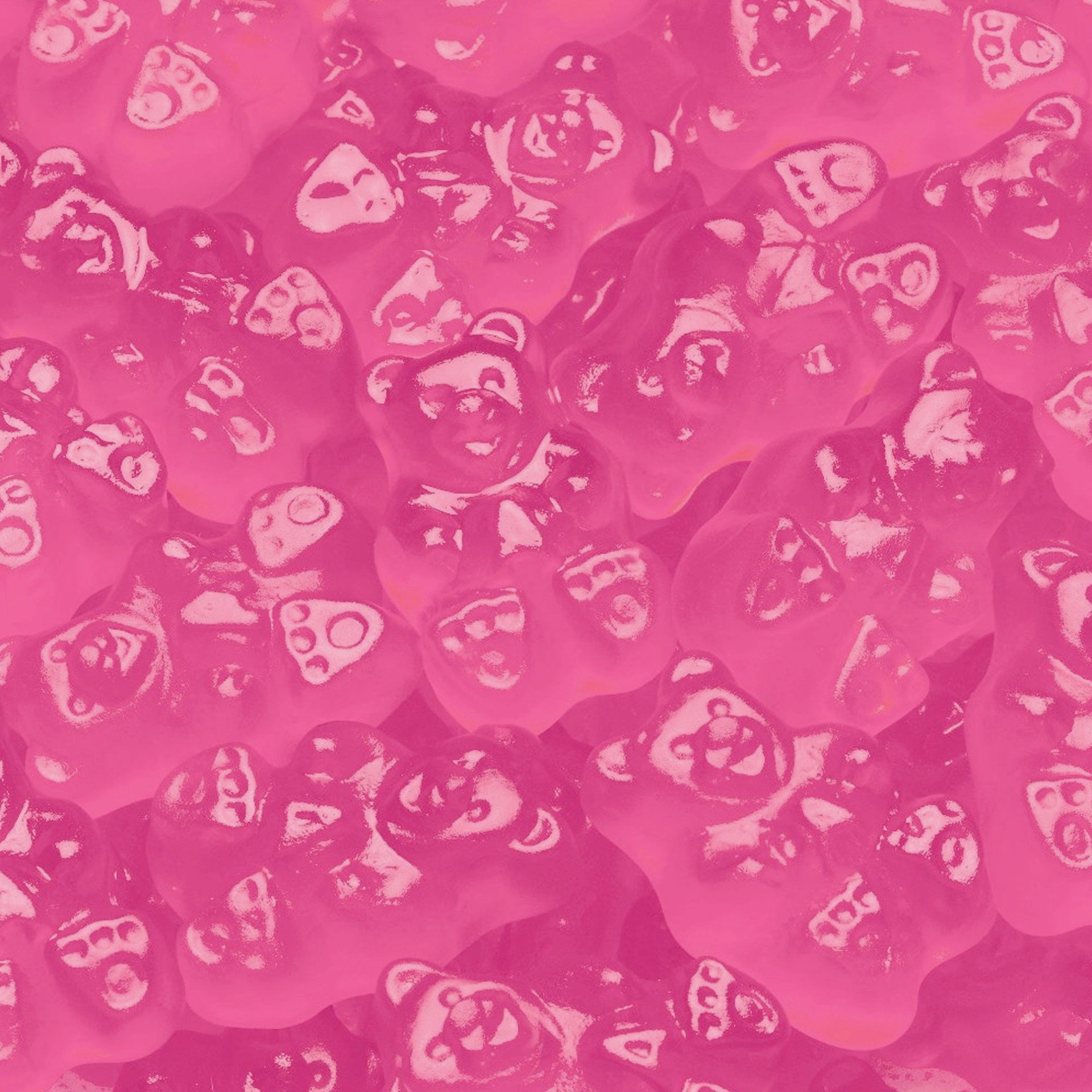 Мармеладные мишки розового цвета
