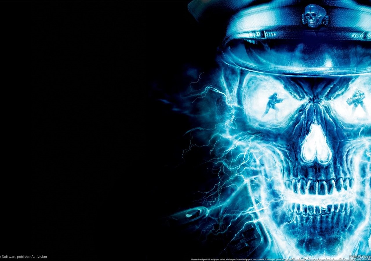 Blue Skull Wallpaper HD Cool Desktop Background