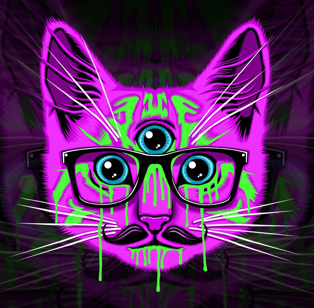 Three Eyed Cat. Hipster Wallpaper, Trippy Cat, Hipster Cat