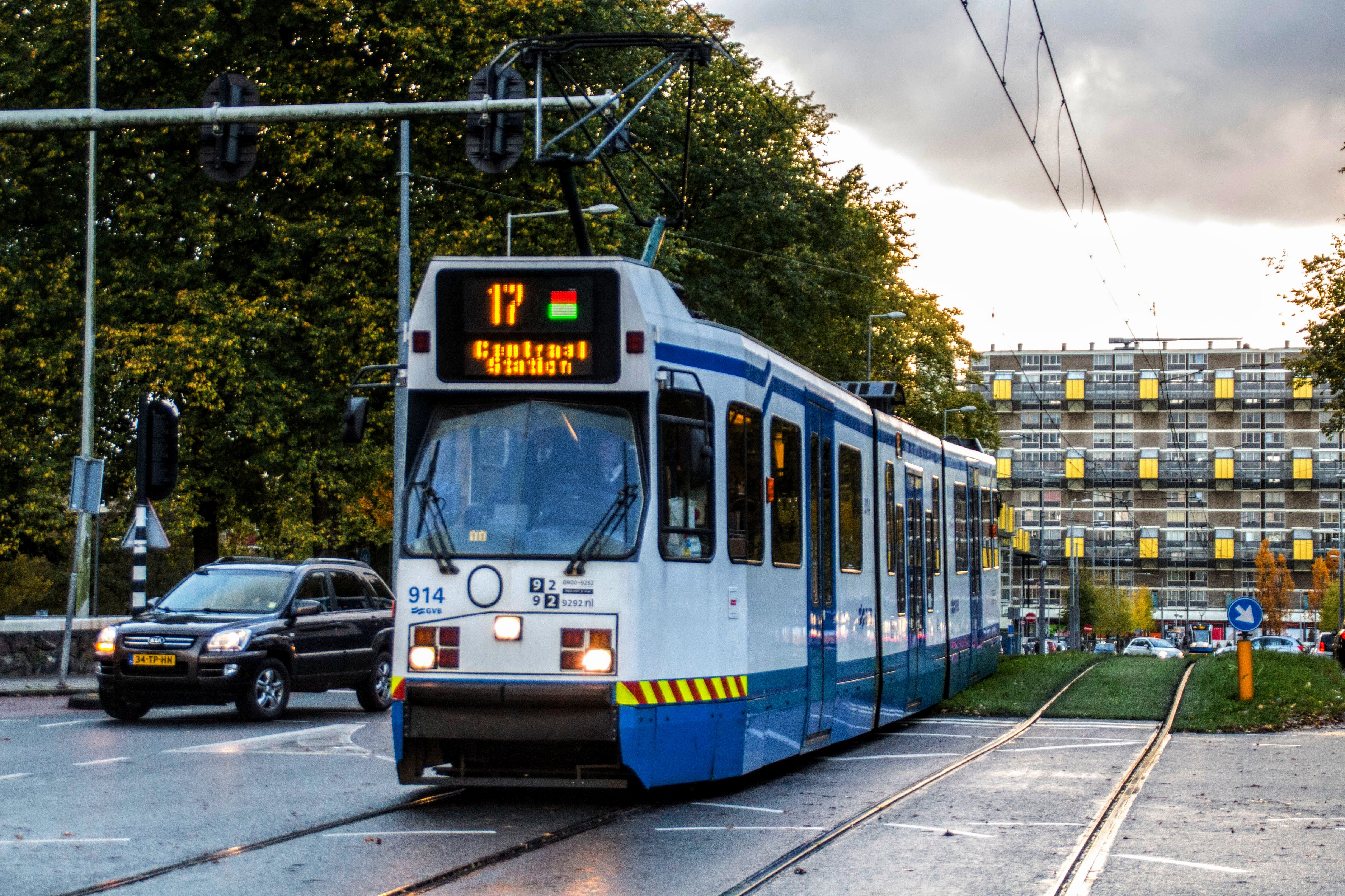 Wallpaper, tram, mode of transport, metropolitan area, public transport, electricity, metropolis, vehicle, tree, electrical supply, cable car, rapid transit, plant 4898x3265