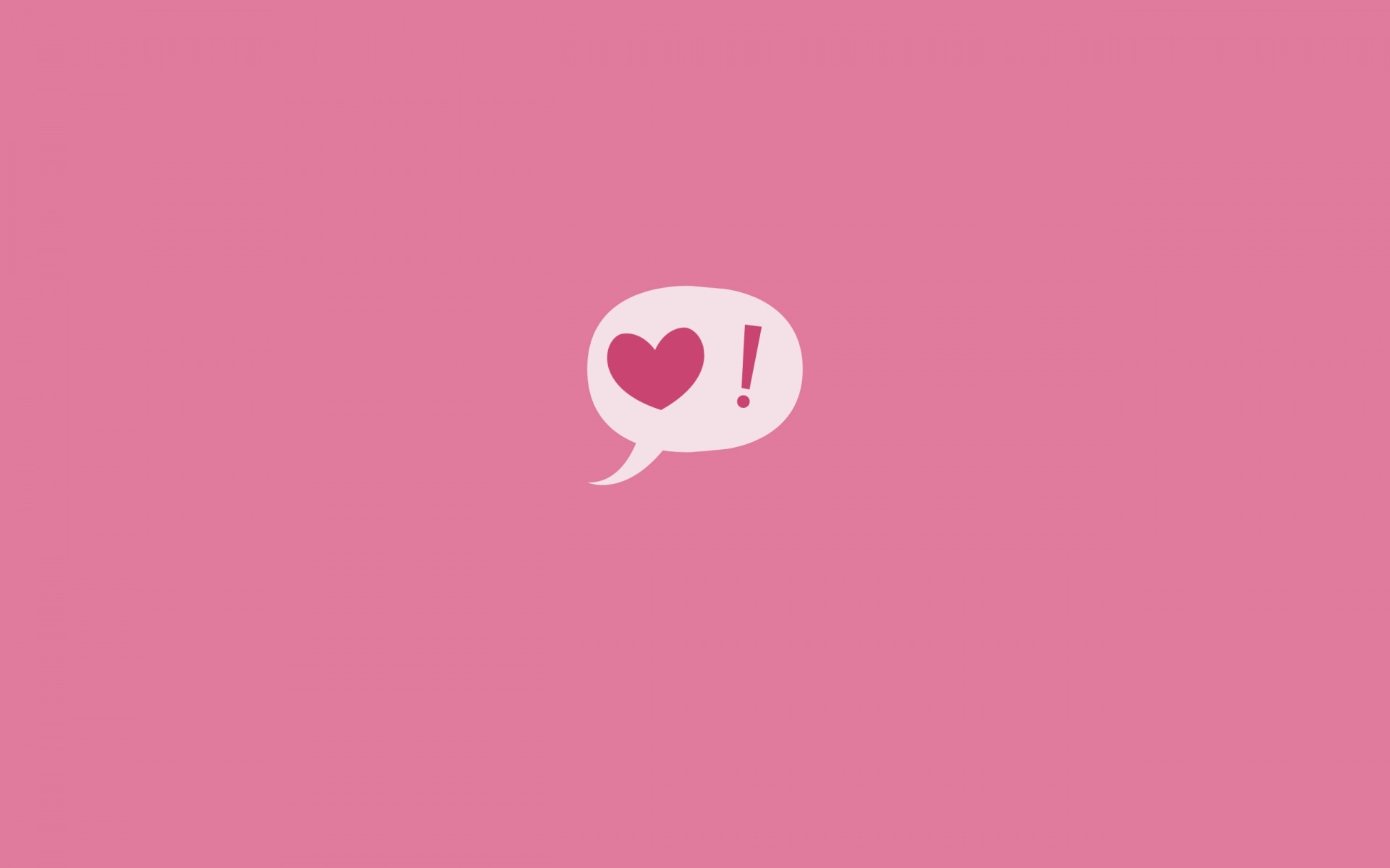 Wallpaper, heart, sign, exclamation, pink 1920x1200
