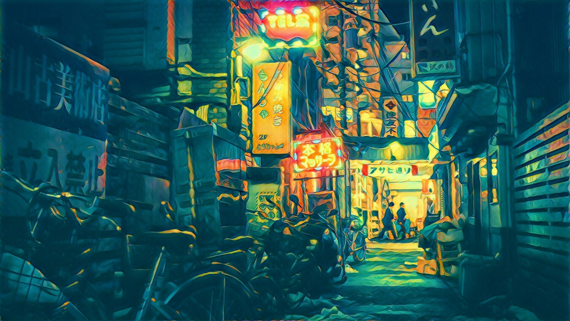 Wallpaper, photography, blue, filter, Tokyo, ART, color, screenshot 1920x1080