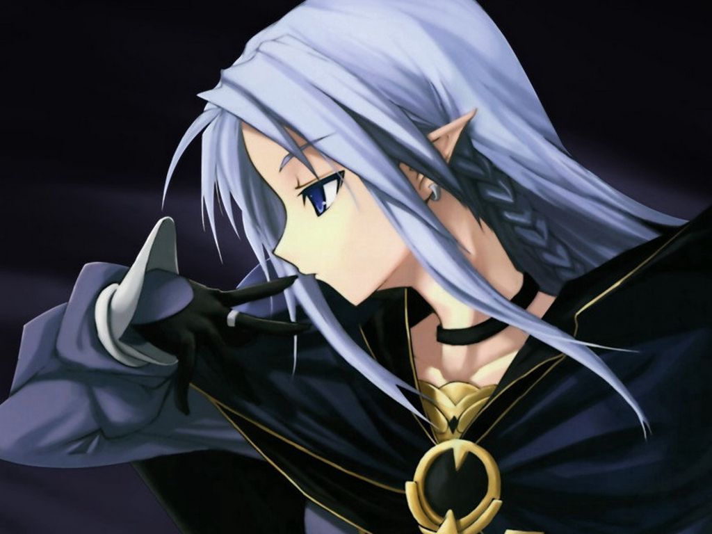 Download wallpaper 1024x768 girl, anime, elf, ring, ear, color standard 4:3 HD background