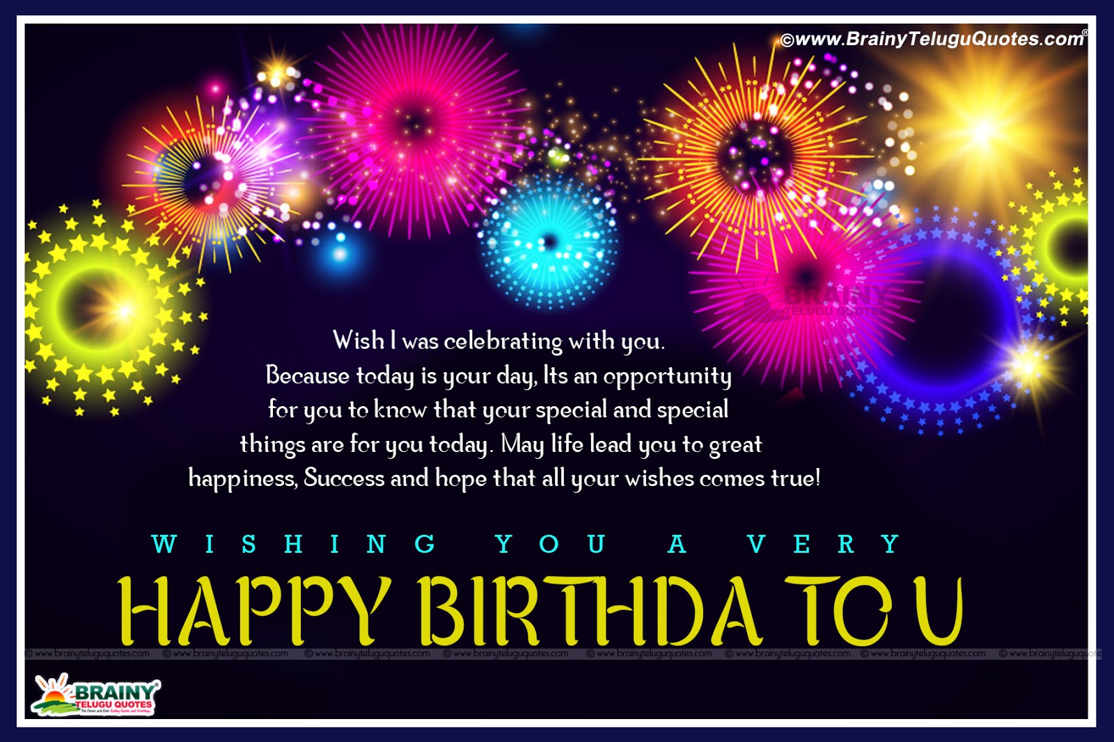 Special Happy Birthday Greetings Wishes quotes Picture with HD background. BrainyTeluguQuotes.comTelugu quotes. English quotes. Hindi quotes. Tamil quotes. Greetings