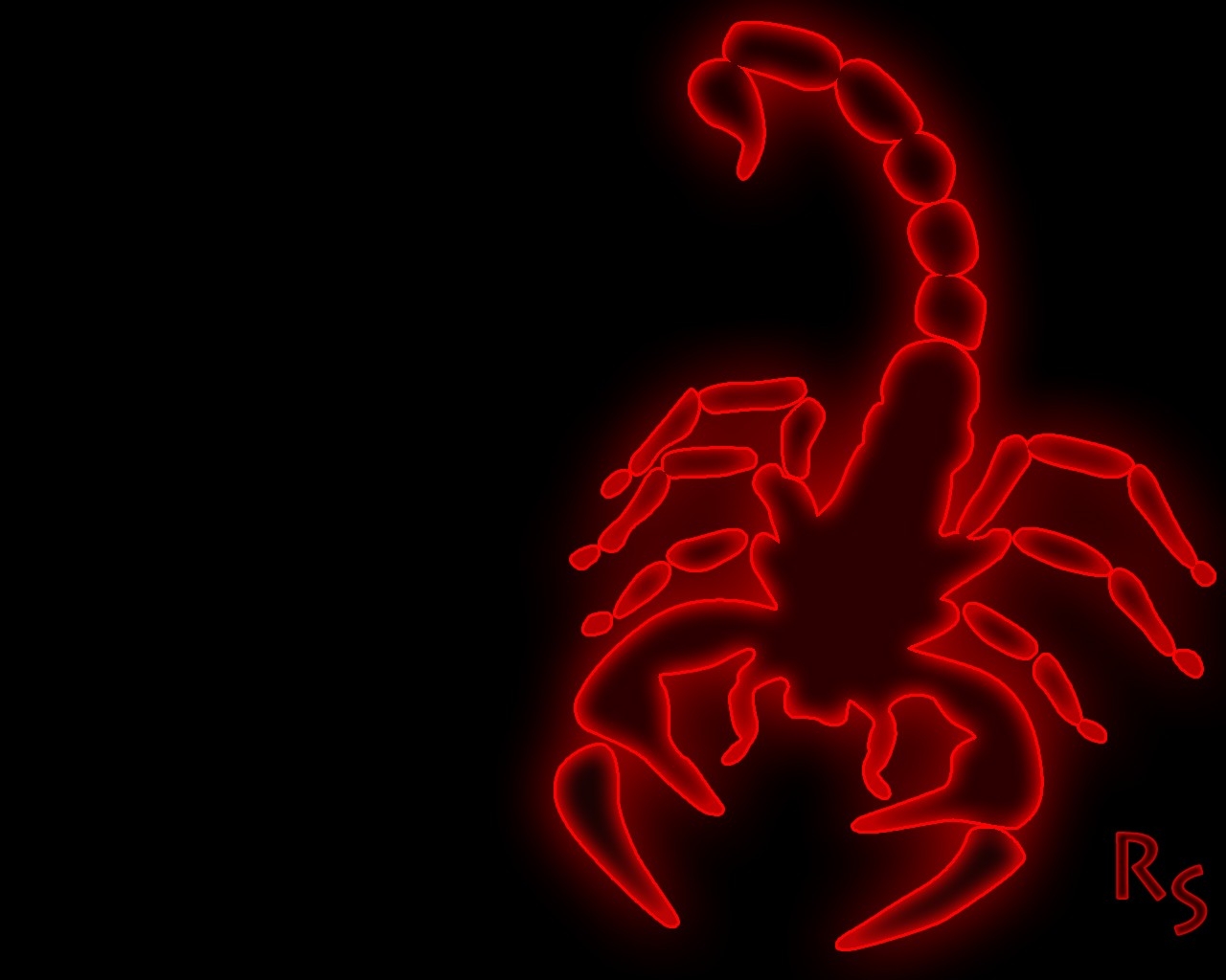 scorpion wallpaper, red, scorpion, organism, graphic design, neon, font, graphics