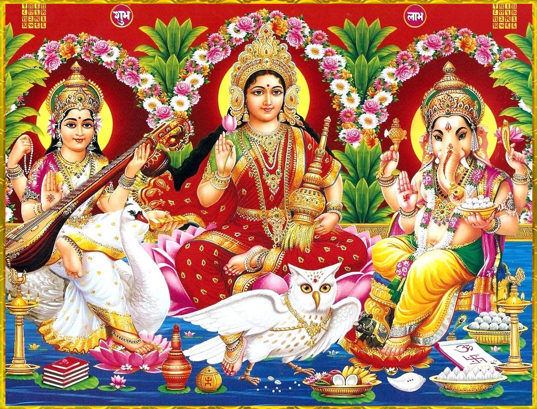 Shri Lakshmi Devi, Saraswati Devi, Ganesh ॐ. Ganesh wallpaper, Ganesh photo, Saraswati goddess