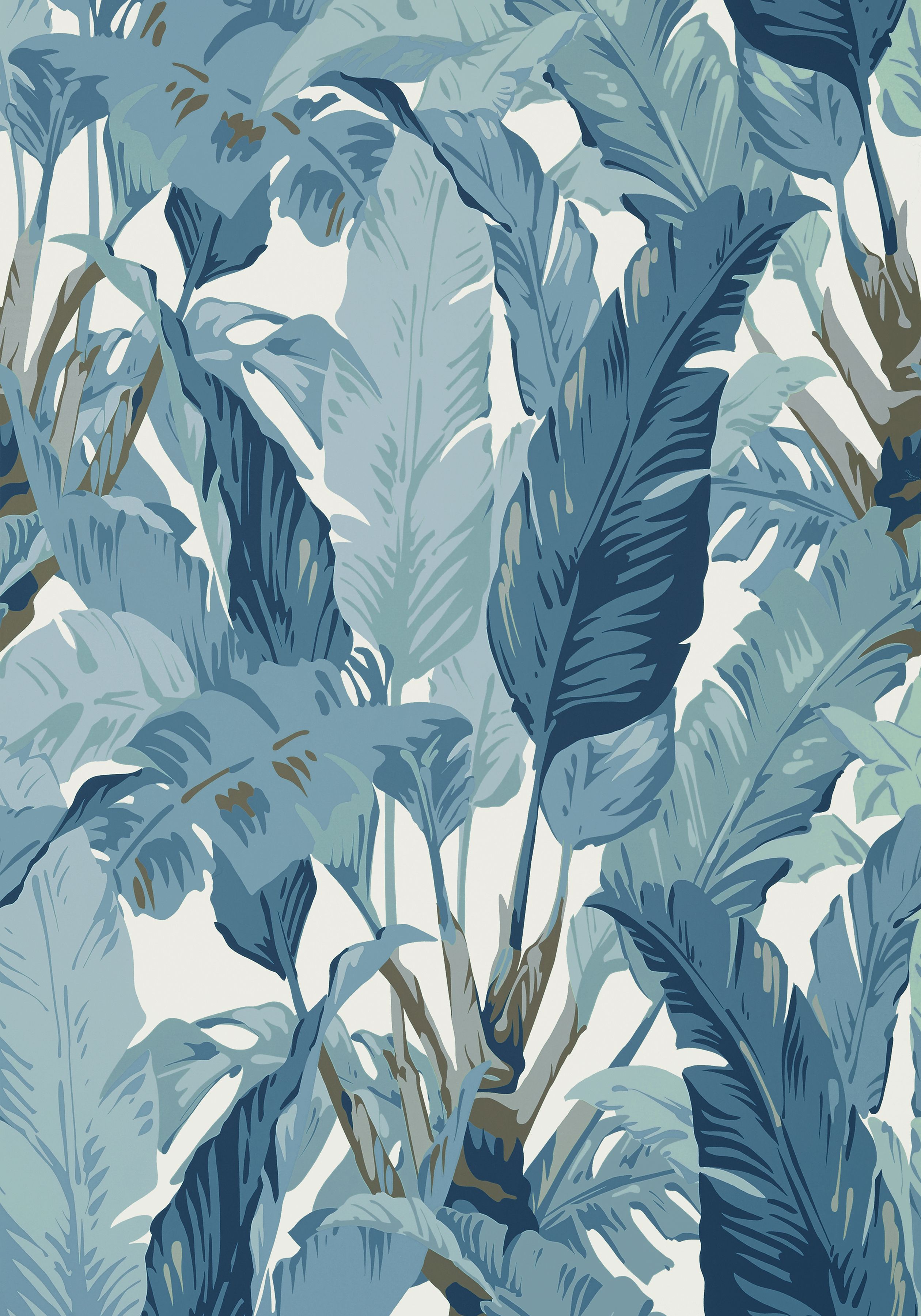 Blue Tropical Leaf Wallpaper Free Blue Tropical Leaf Background