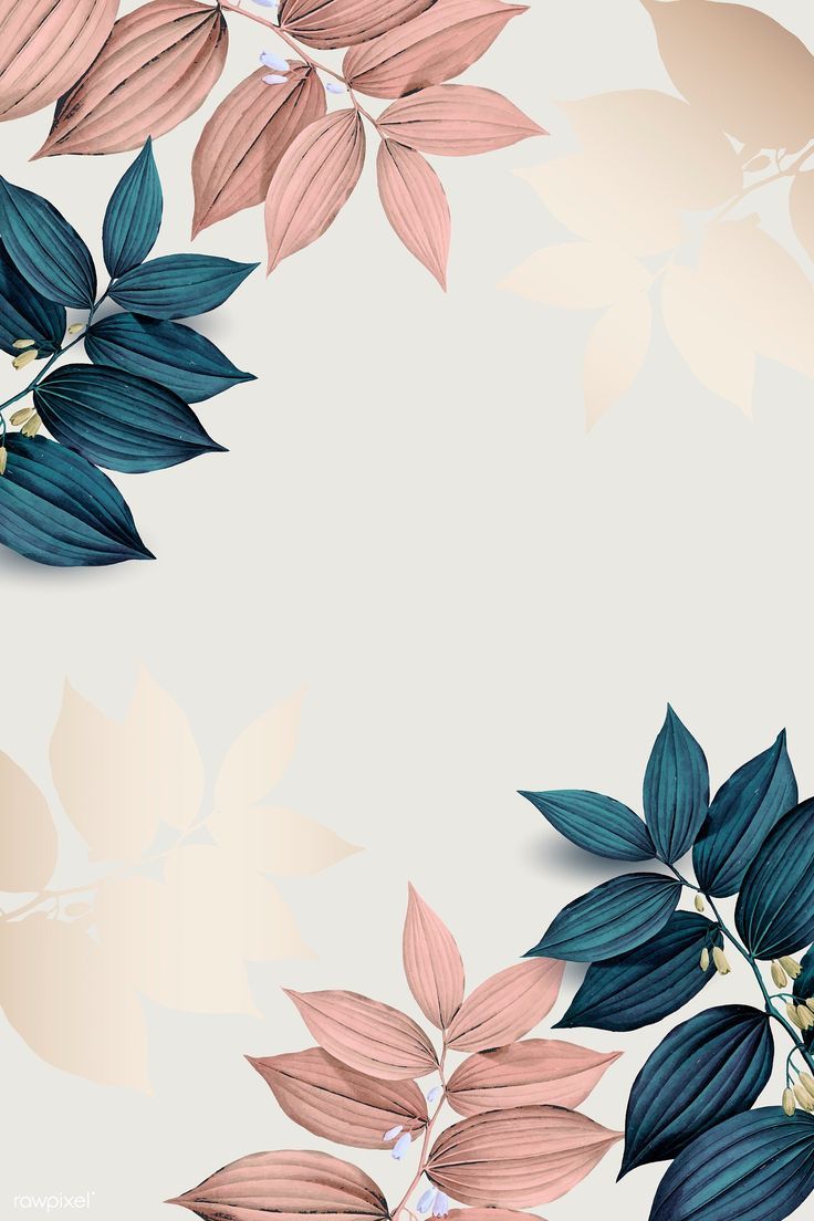 Download premium vector of pink and blue leaf pattern background vector - #Backgro. Flower background wallpaper, Vector background pattern, Flower phone wallpaper