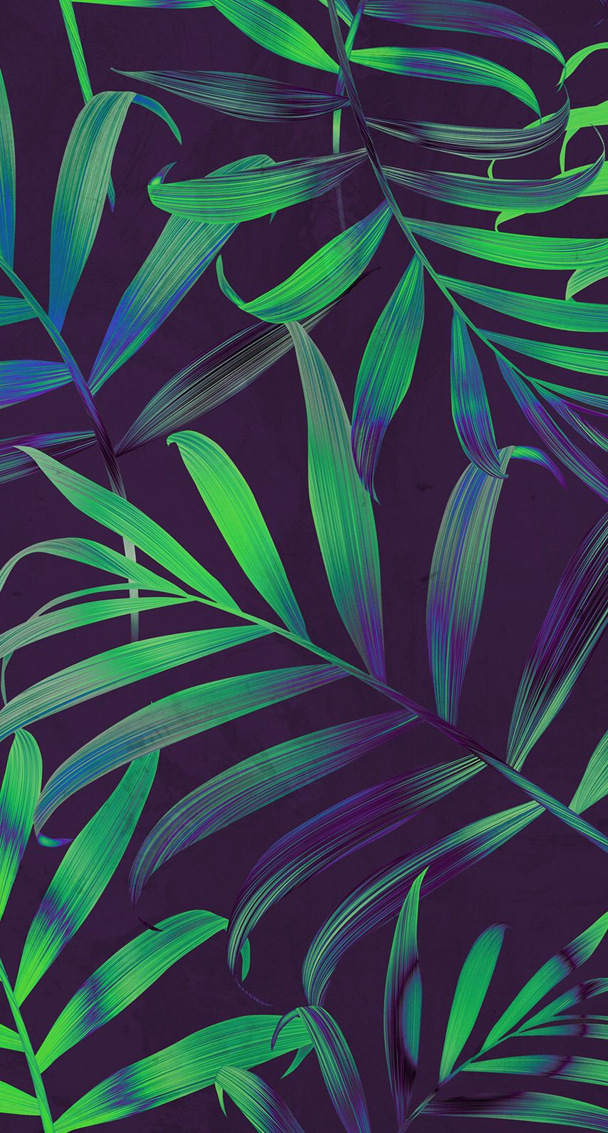 Green And Blue Leaf Wallpaper