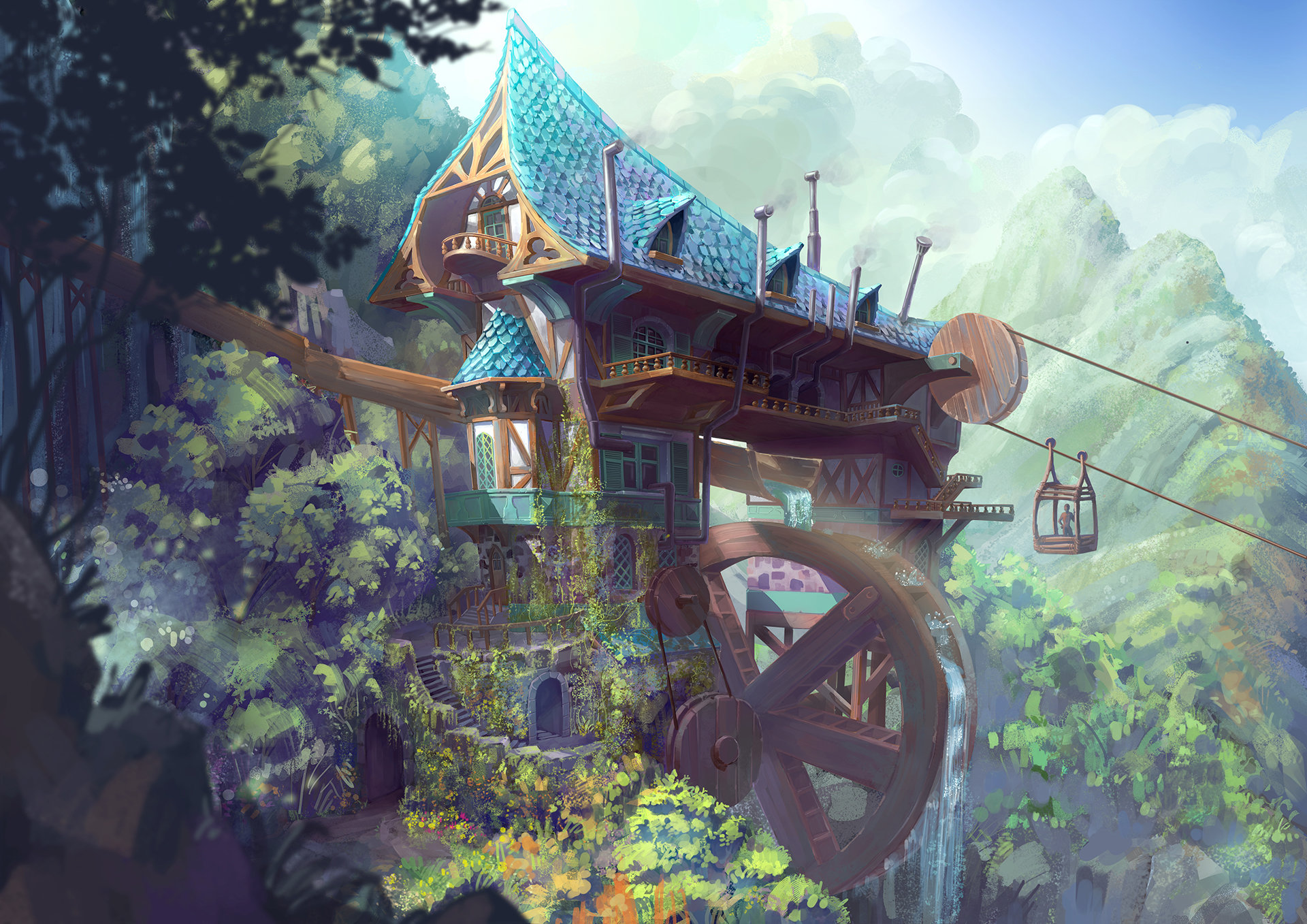 Fantasy House HD Wallpaper