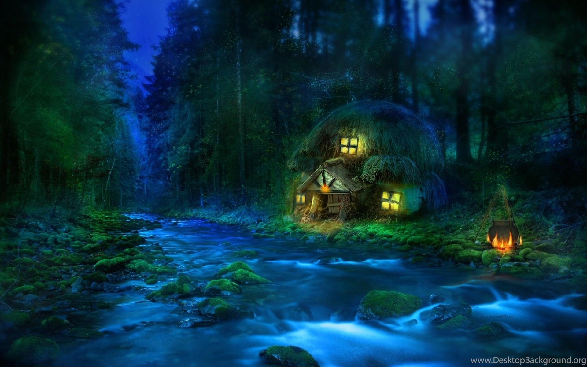 Fantasy House Wallpaper Desktop Background