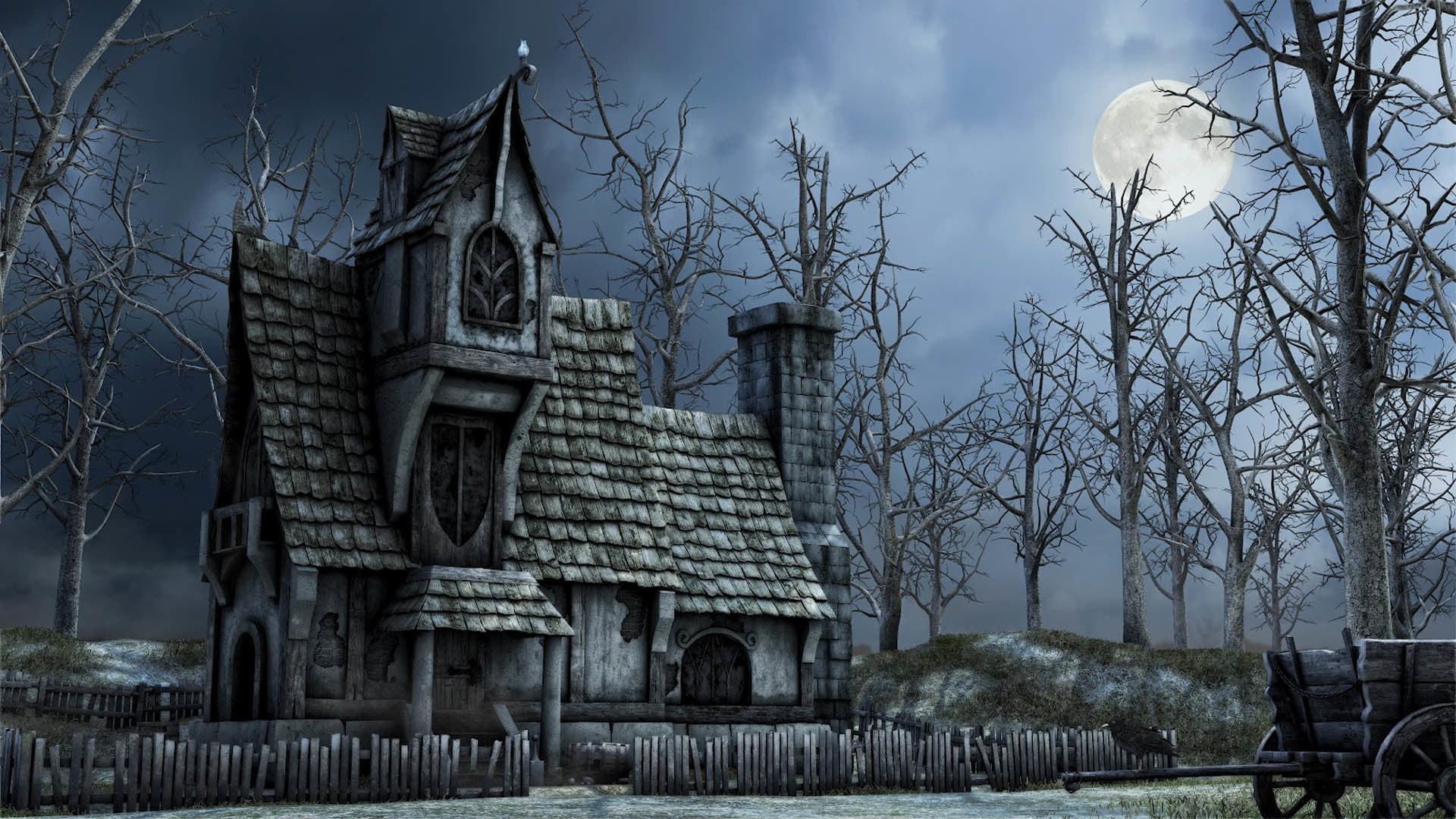 1920x1080 fantasy house wallpaper HD