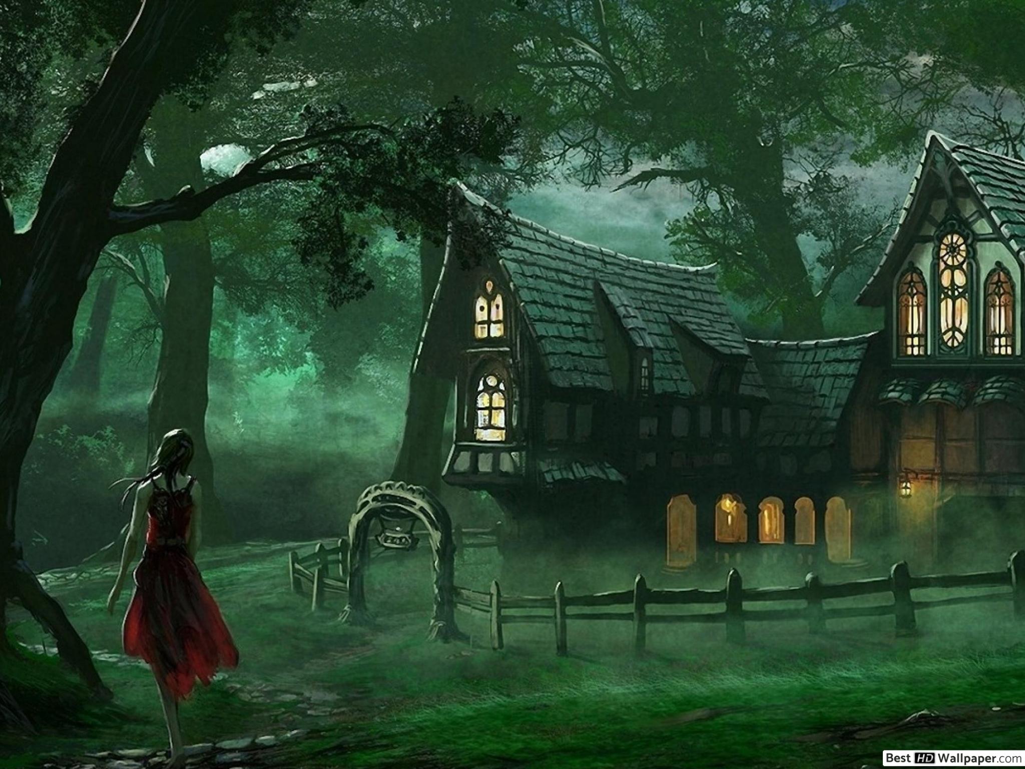 Fantasy house view HD wallpaper download