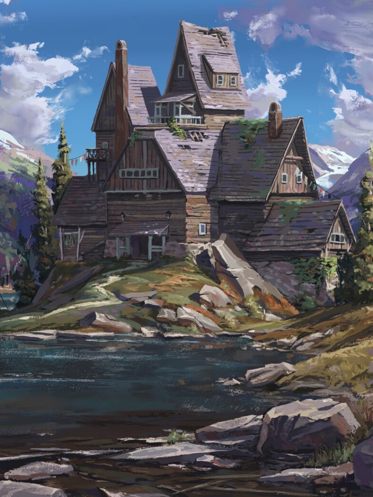 Fantasy House HD Wallpaper Non Retina IPad