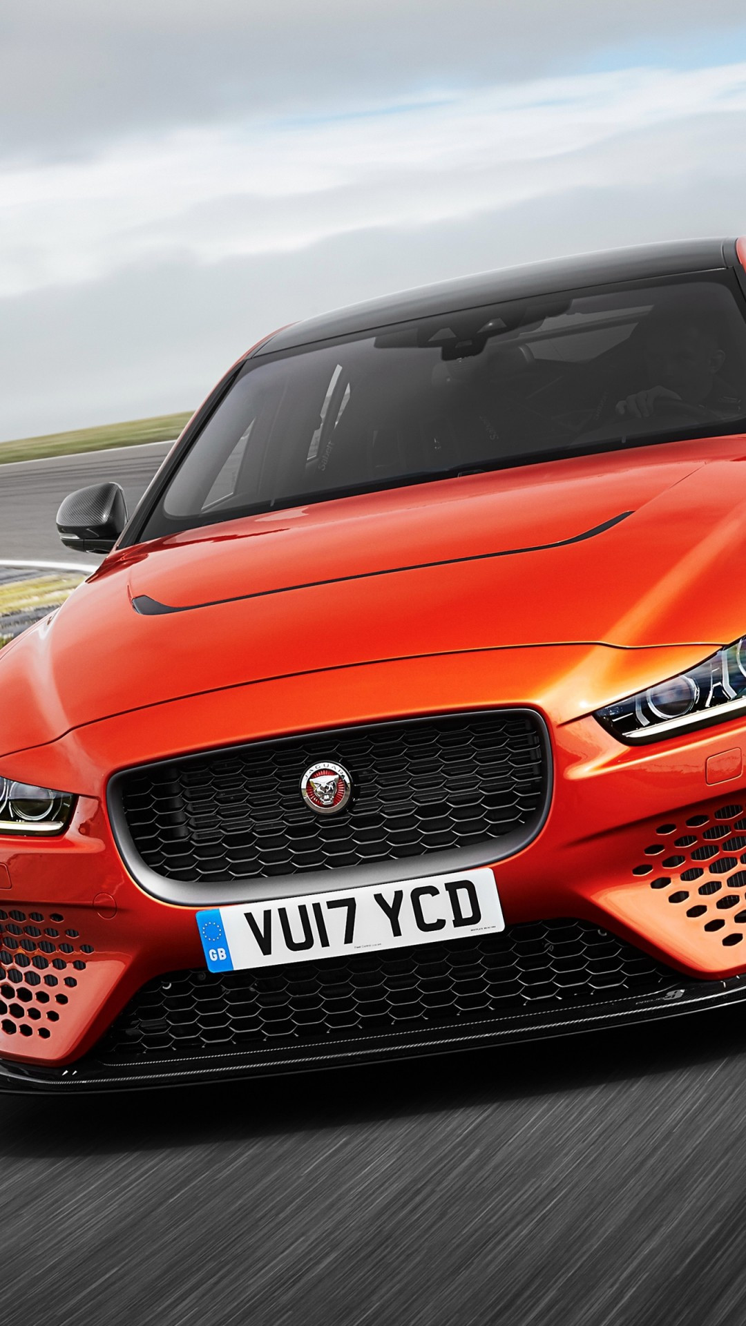 Download 1080x1920 Jaguar Xe Sv Project, Orange, Road, Luxury, Cars Wallpaper for iPhone 8, iPhone 7 Plus, iPhone 6+, Sony Xperia Z, HTC One