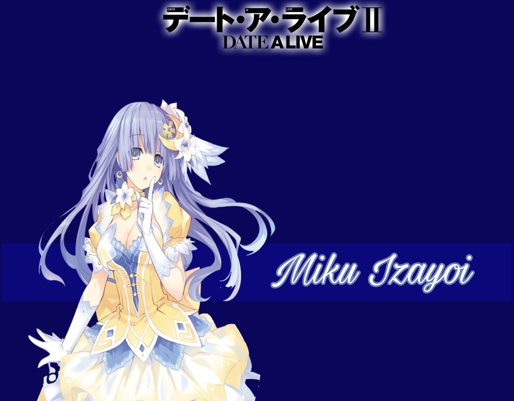 Wallpaper, Izayoi Miku, Date A Live, simple, dress, big boobs 2006x1567