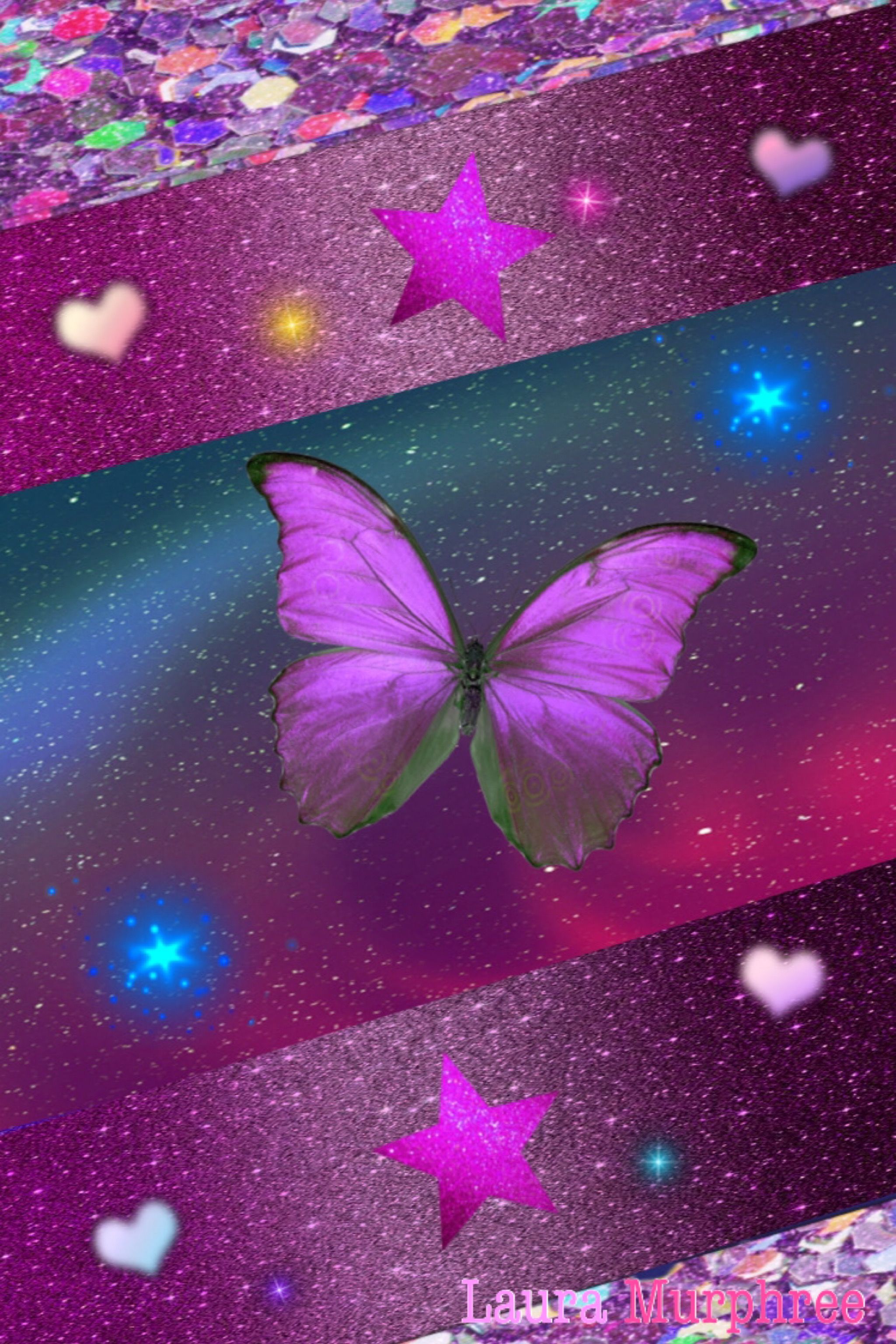 Glitter Butterfly Wallpaper Free Glitter Butterfly Background