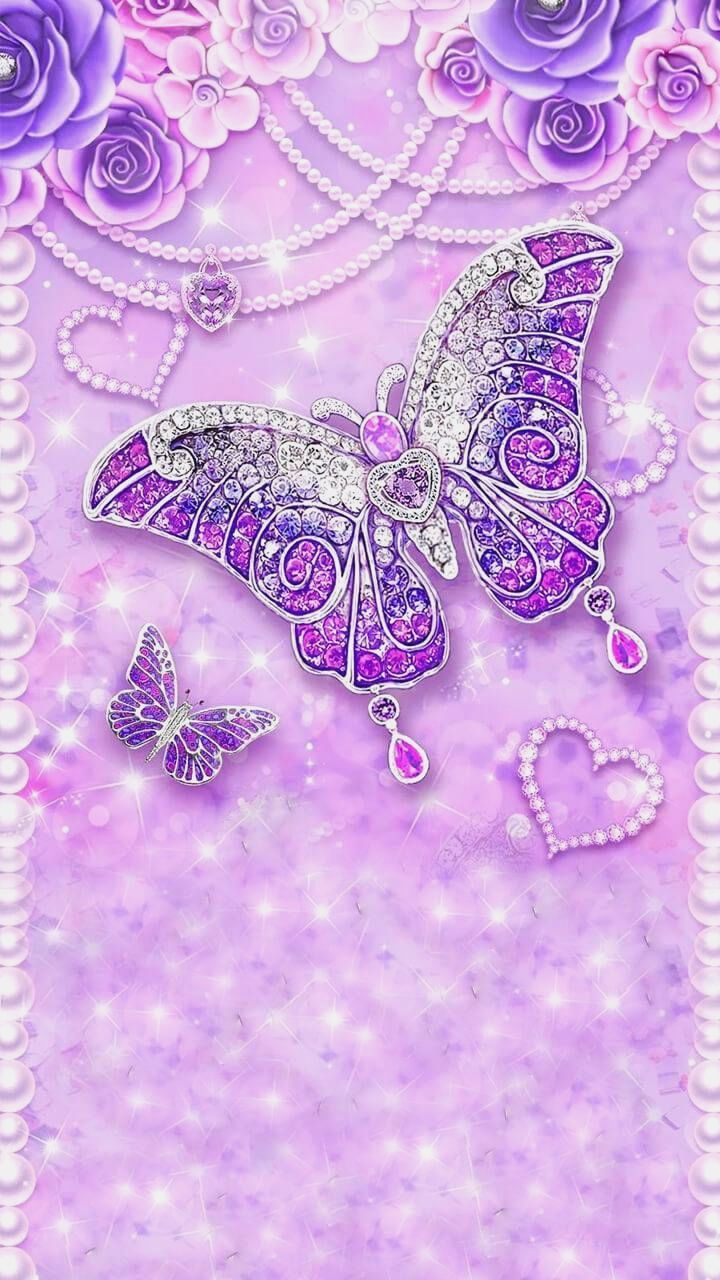 Pink Glitter Butterfly Wallpaper Free Pink Glitter Butterfly Background