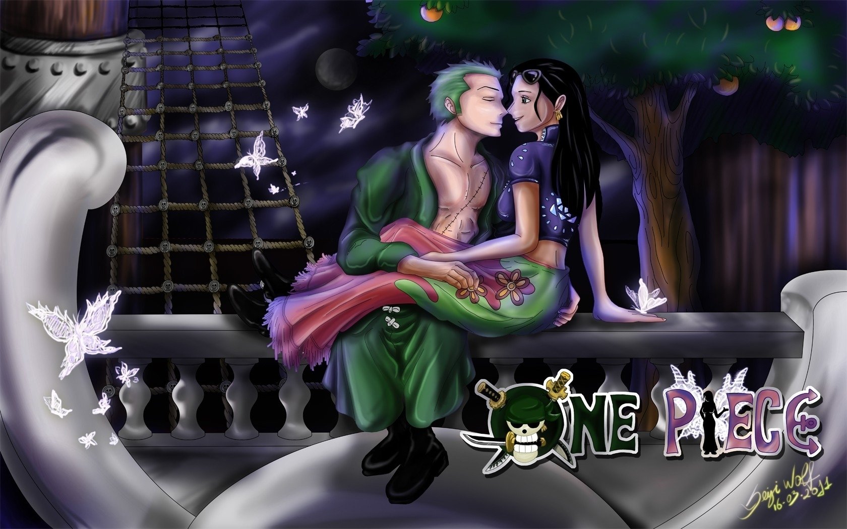 robin and zoro romantic ride Wallpaper and Background Imagex1050