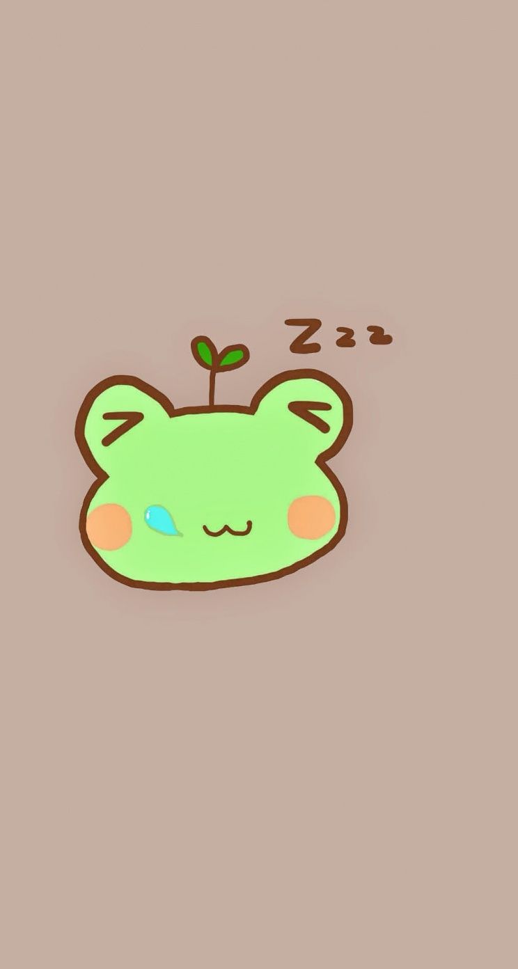 Sleeping Frog. Frog wallpaper, Cute little drawings, Cute cartoon wallpaper