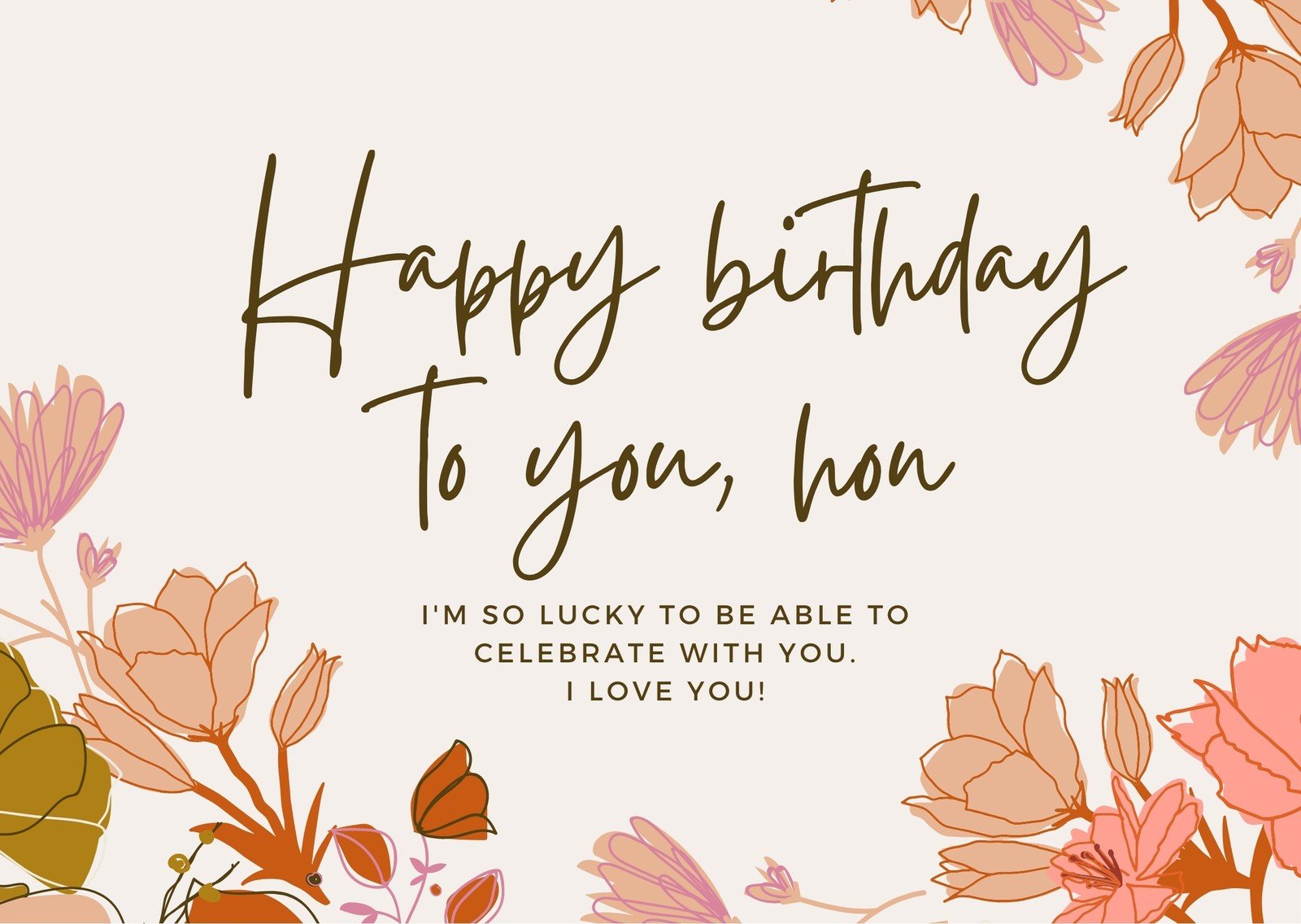 Free, custom printable birthday card