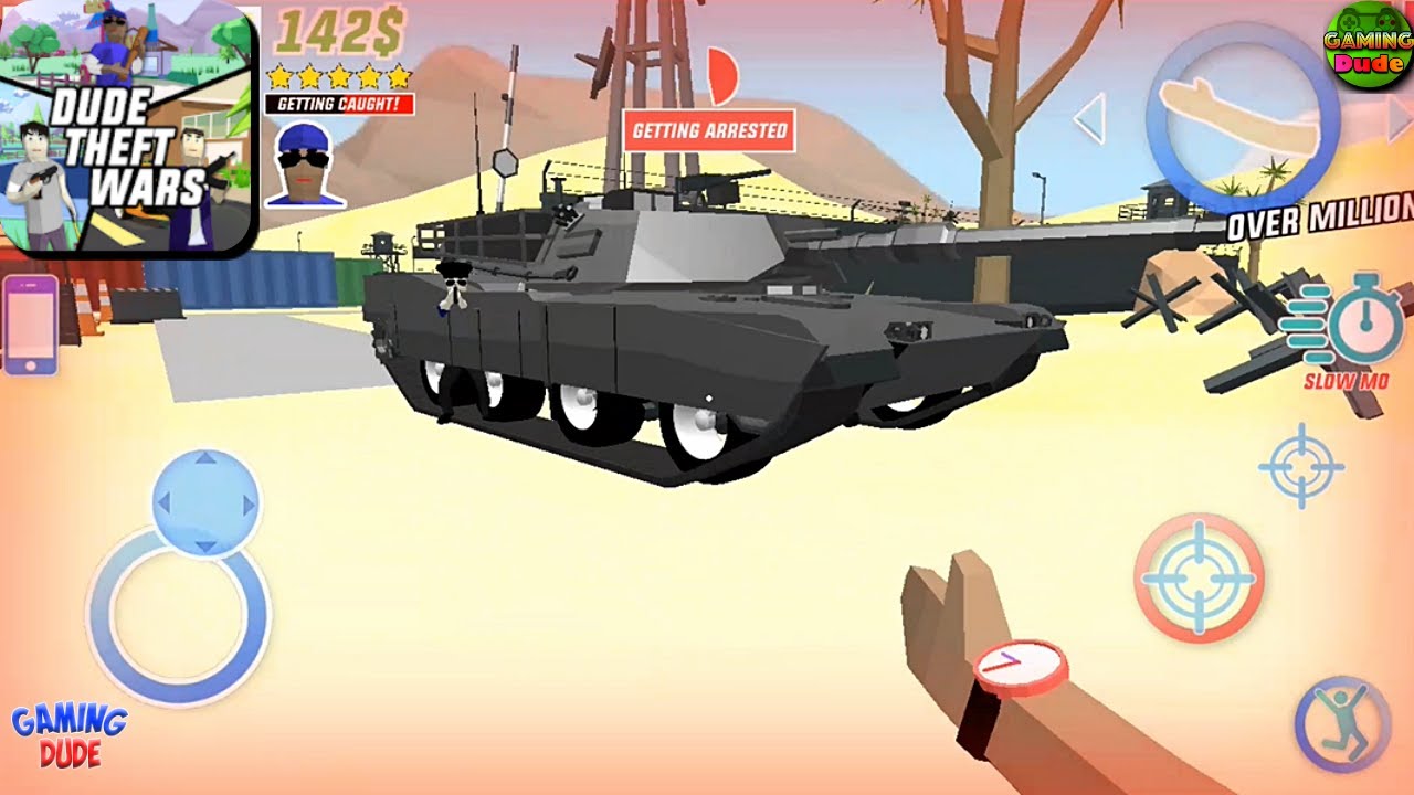 Dude Theft Wars: Open World Sandbox Simulator Update Military Base Tank. Android Gameplay HD. Military base, Military, Sandbox