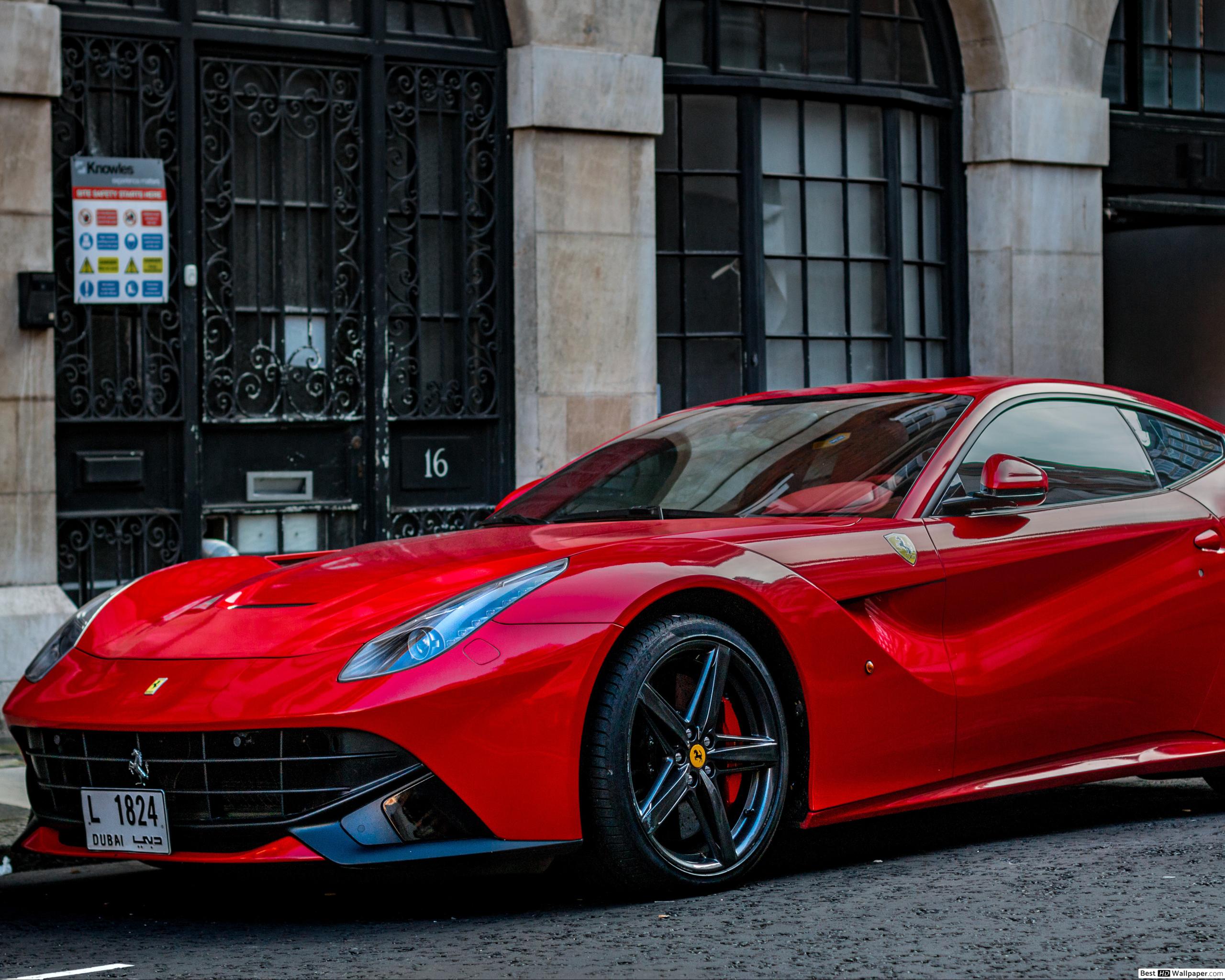 Red Ferrari F12 berlinetta HD wallpaper download