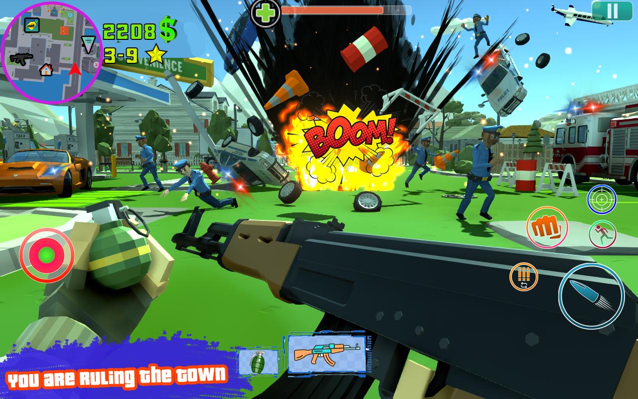 Grand City Theft War: Polygon Open World Crime for Android