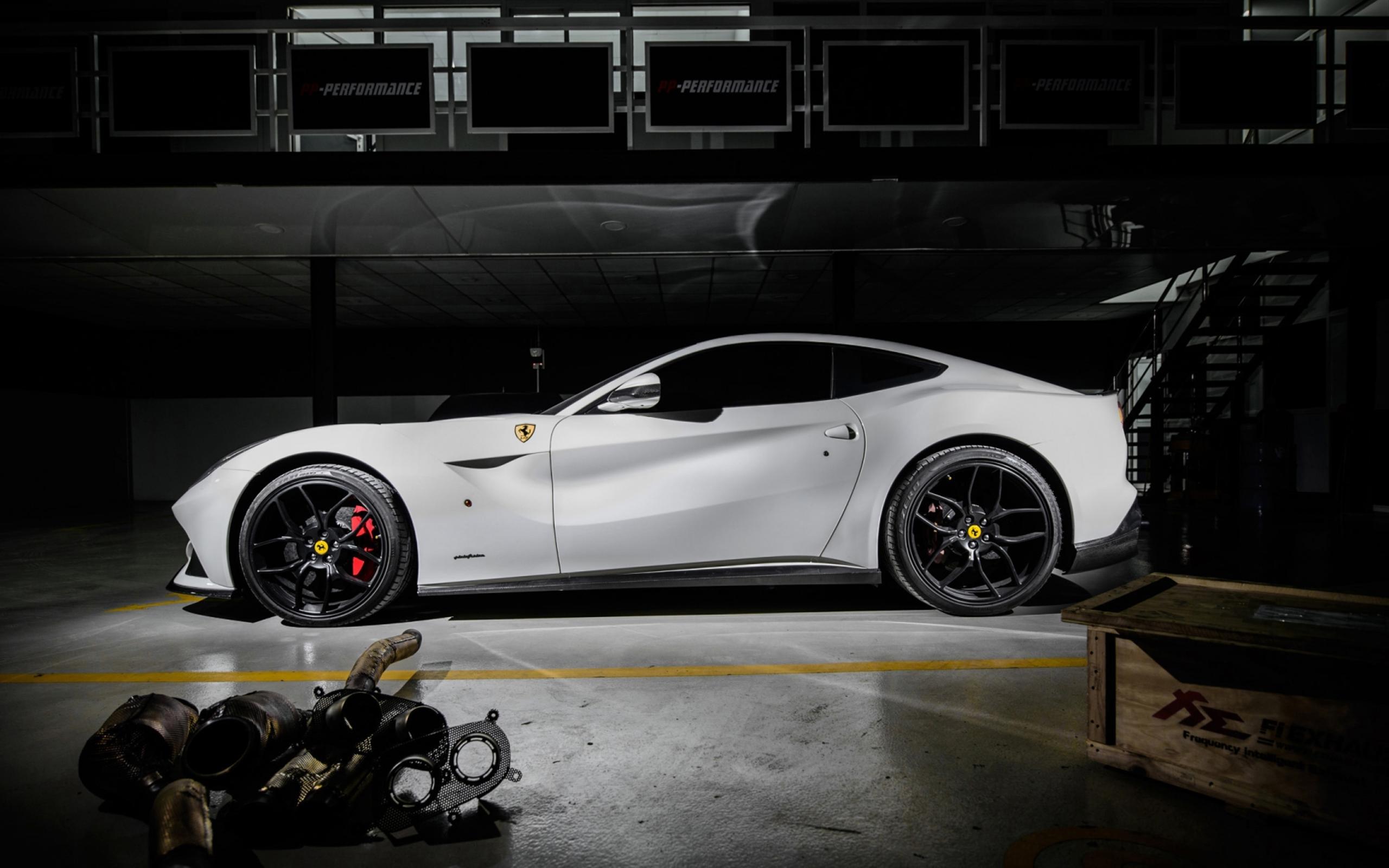 White Ferrari F12 Berlinetta sport car