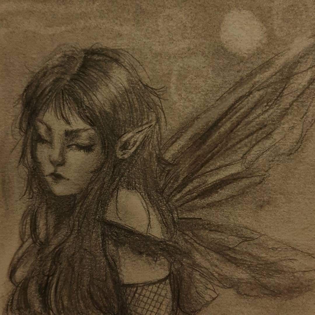 Image about black in fairy grunge drawings by youhatetosmokewithoutme. Fairy drawings, Ethereal art, Funky art