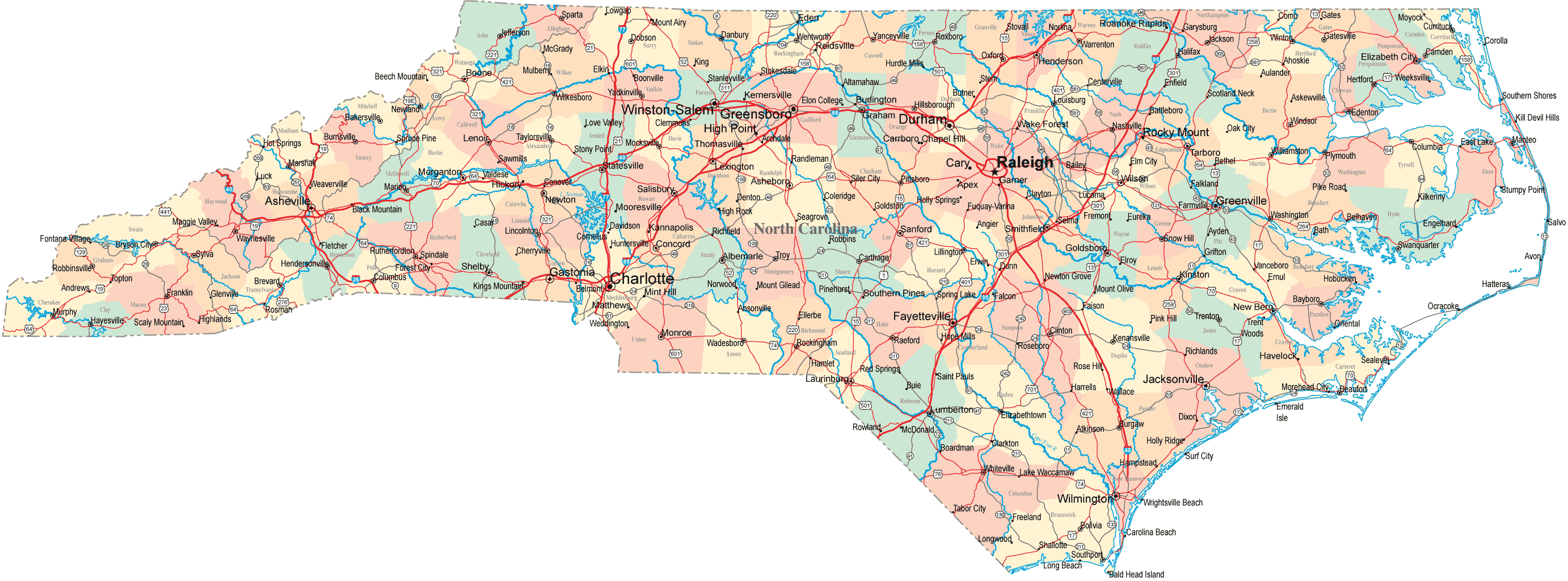Geography Cackalacky. North carolina map, Nc map, Printable maps