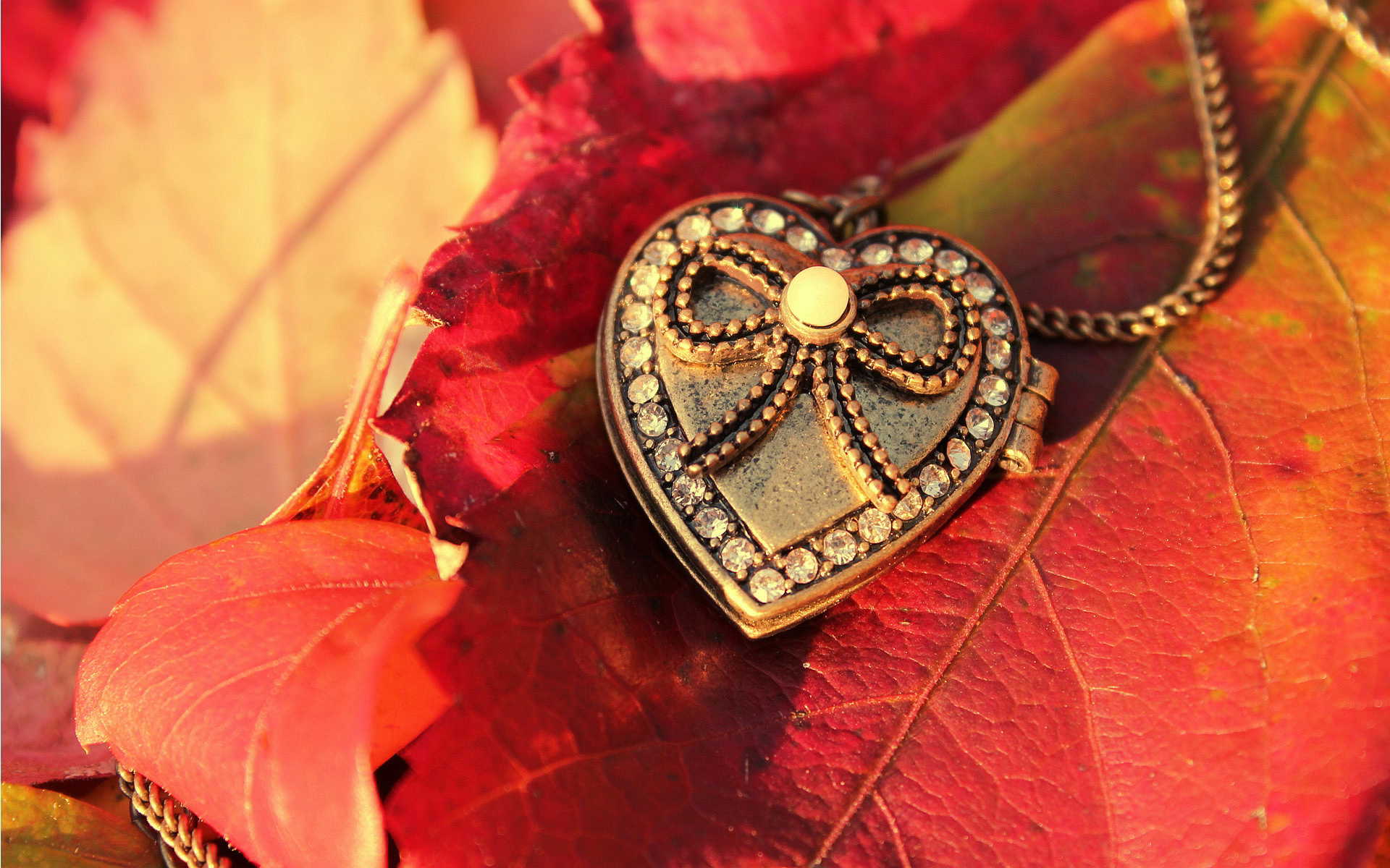 Pendant red leaves wallpaperx1200