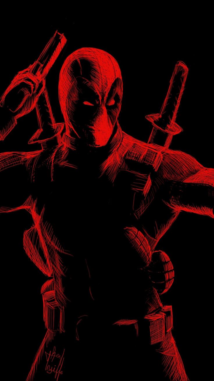 Red, line arts, Deadpool, 1080x1920 wallpaper. Deadpool wallpaper, Deadpool art, Deadpool artwork