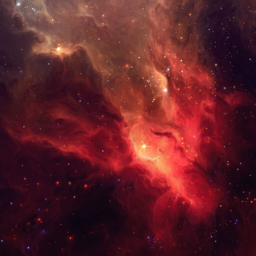 Red Nebula iPad Wallpaper Free Download