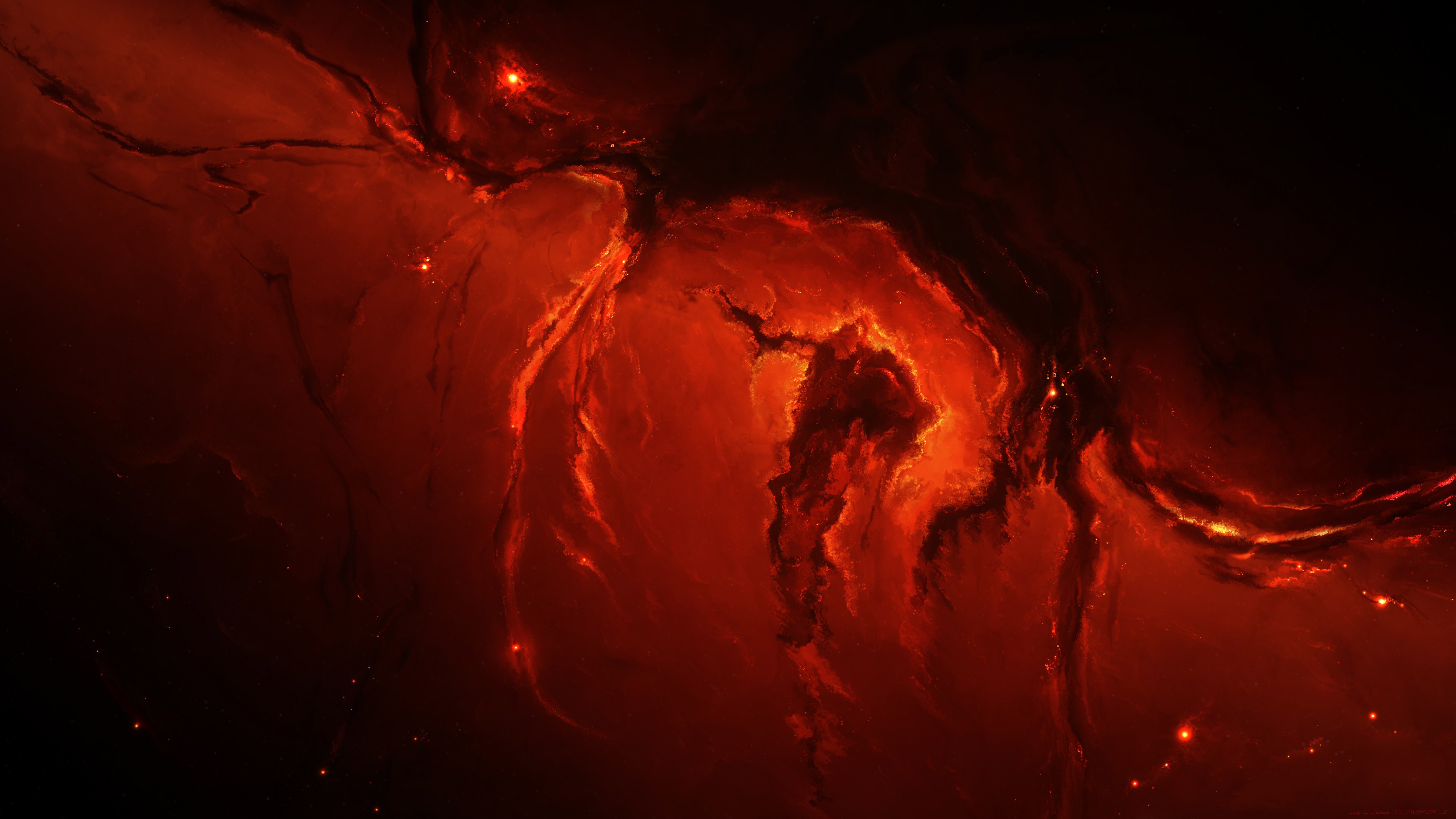 Starkiteckt, Space, Space Art, Red, Nebula Wallpaper HD / Desktop and Mobile Background