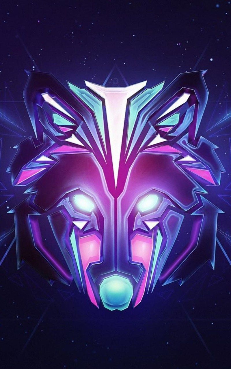 Cute Galaxy Wolf Wallpaper