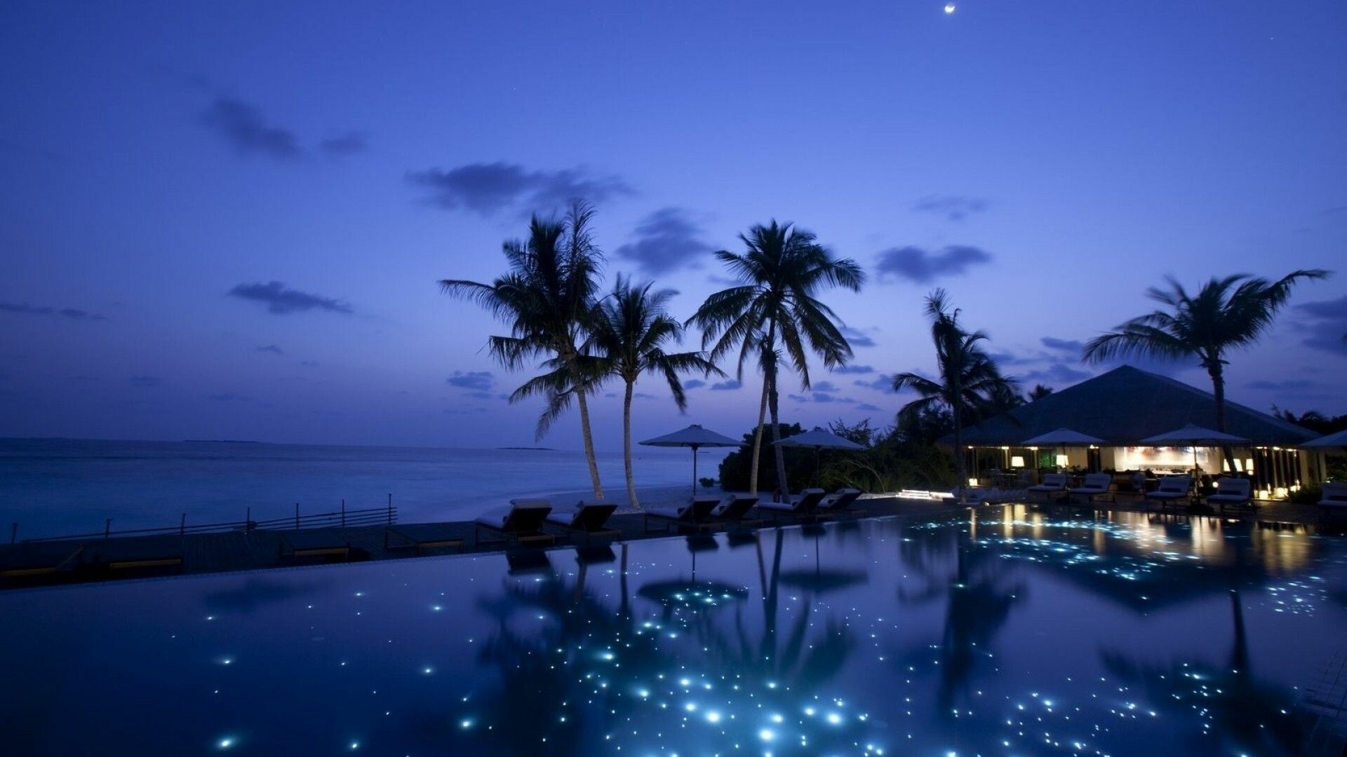 Beach at Night Wallpaper: HD, 4K, 5K for PC and Mobile. Download free image for iPhone, Android
