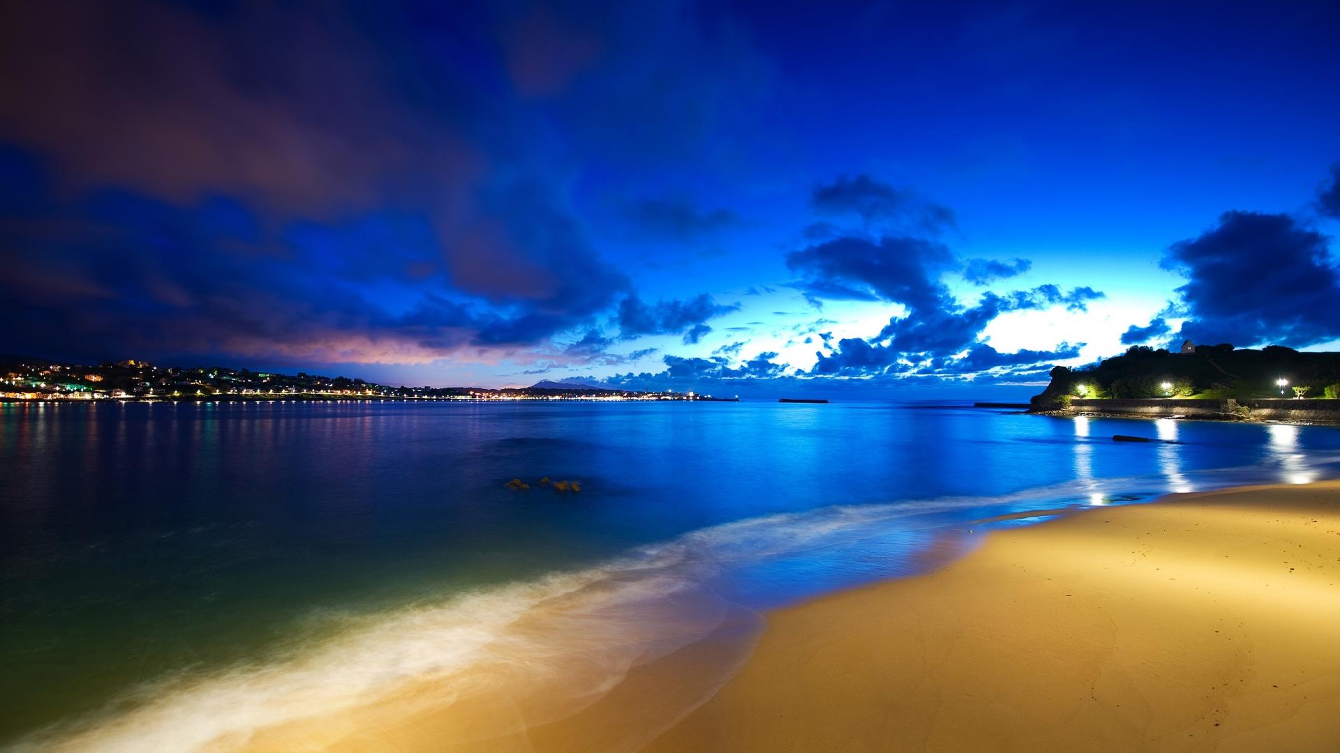 Beach At Night Desktop Background