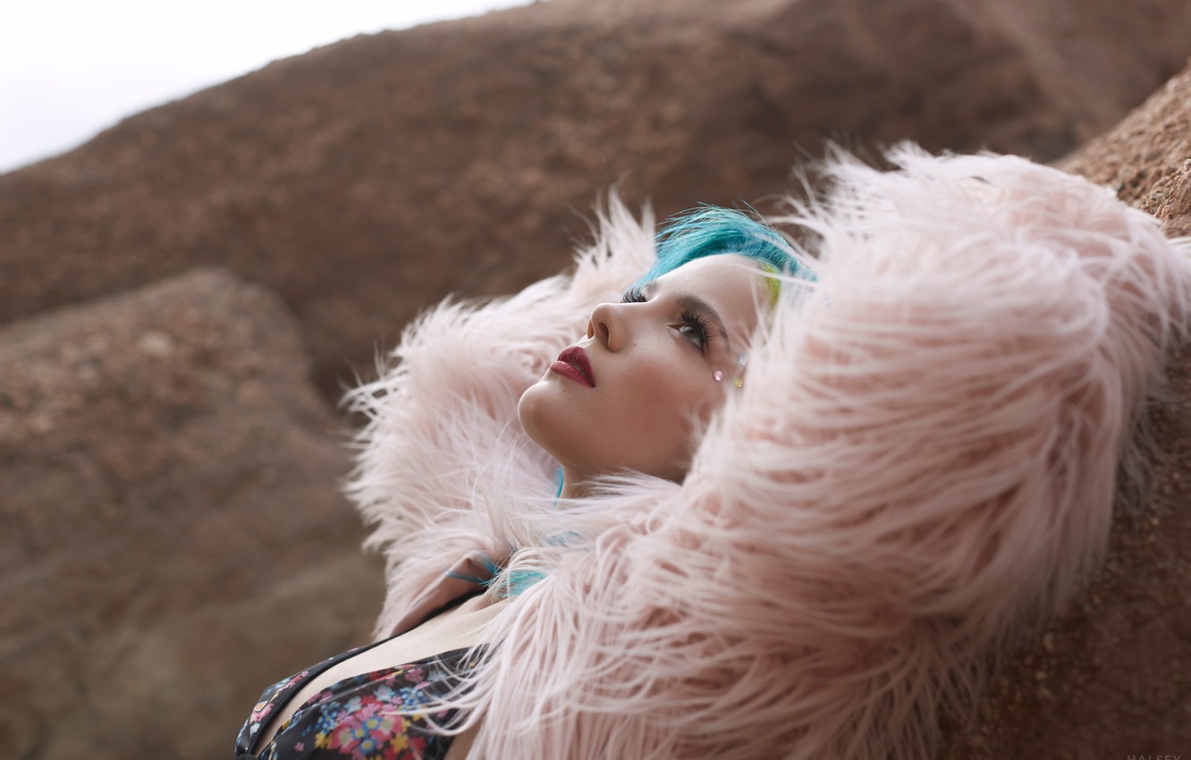 Wallpaper look, singer, Halsey image for desktop, section музыка