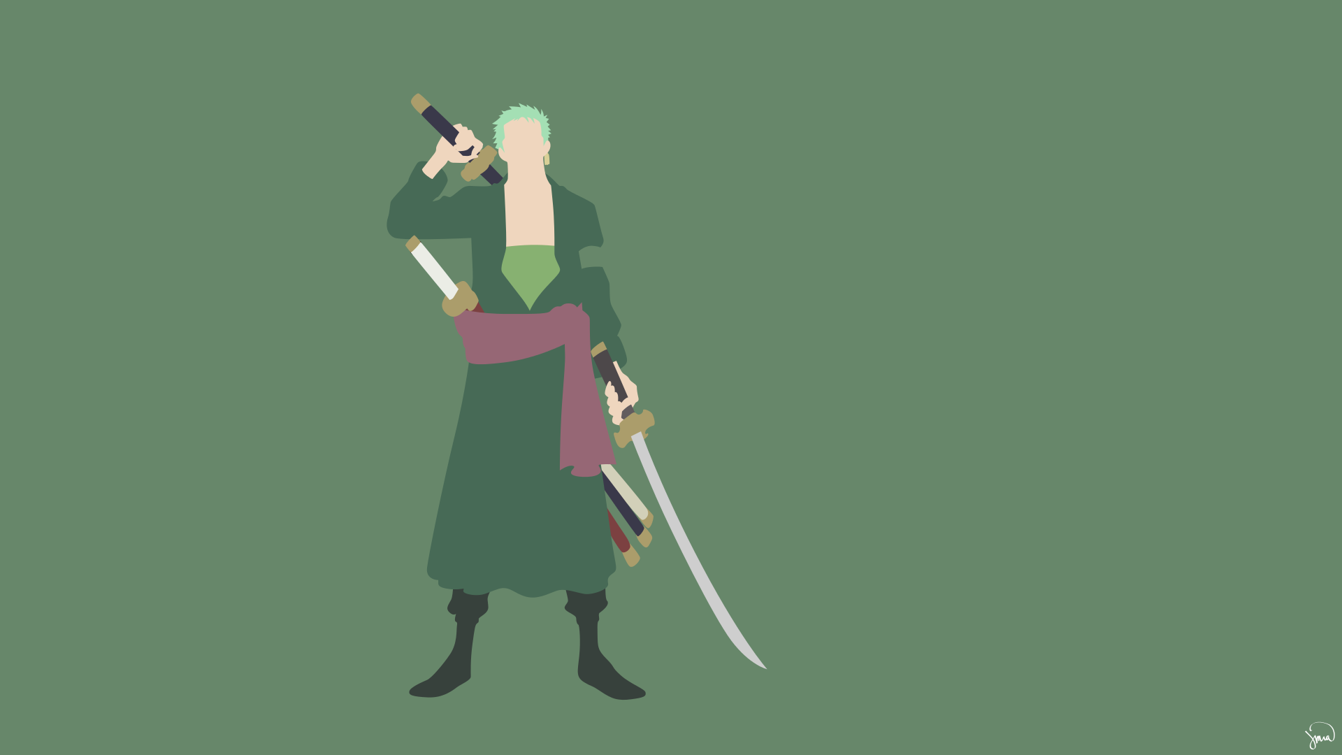 One Piece Zoro Minimalist