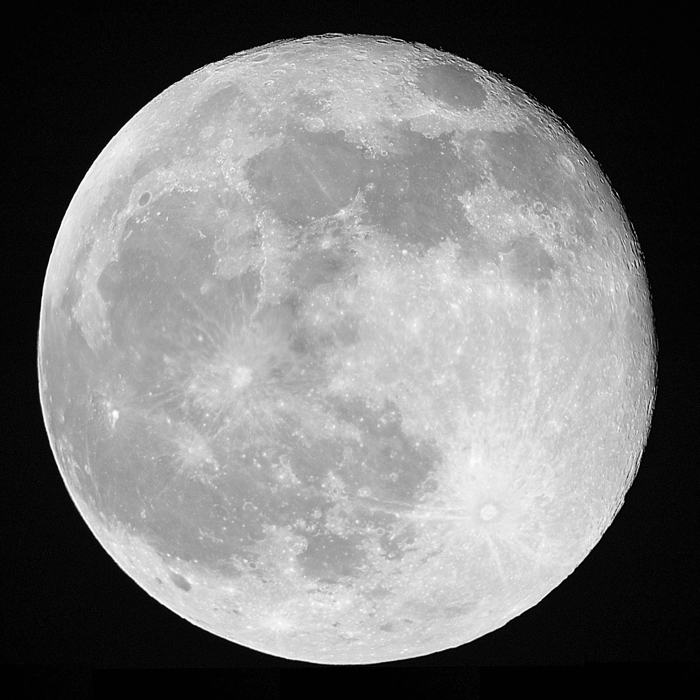 Moon Full Moon BW