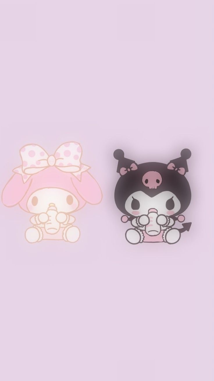 Kuromi and my Melody. Hello kitty iphone wallpaper, Hello kitty background, Hello kitty wallpaper