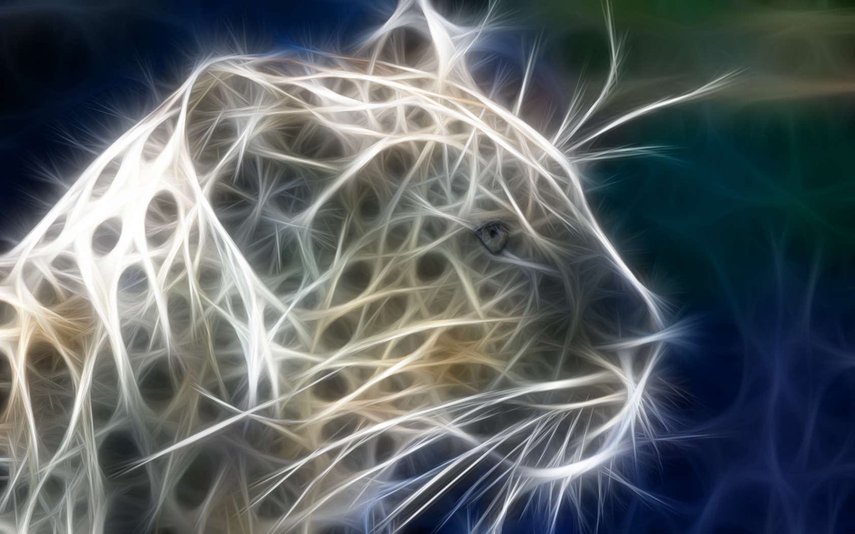 Fractal Tiger Wallpaper and Background Imagex1050