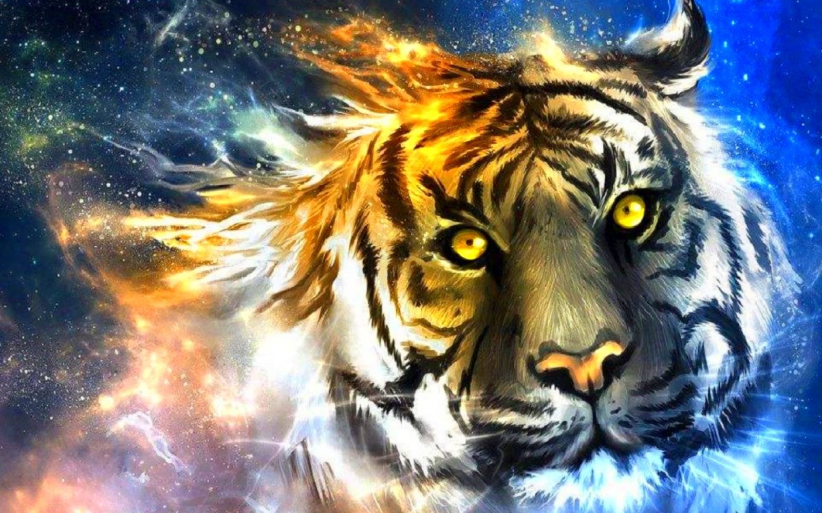 1600x1000 fantasy tiger computer background