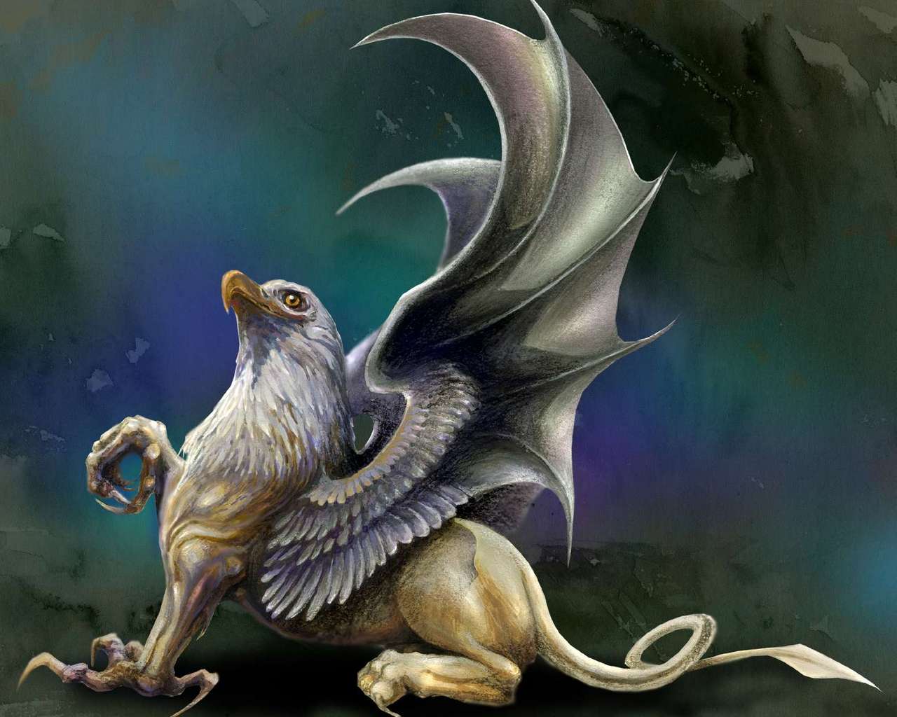 Title Fantasy Griffin Fantasy Animals Wallpaper Creature Griffin Painting HD Wallpaper