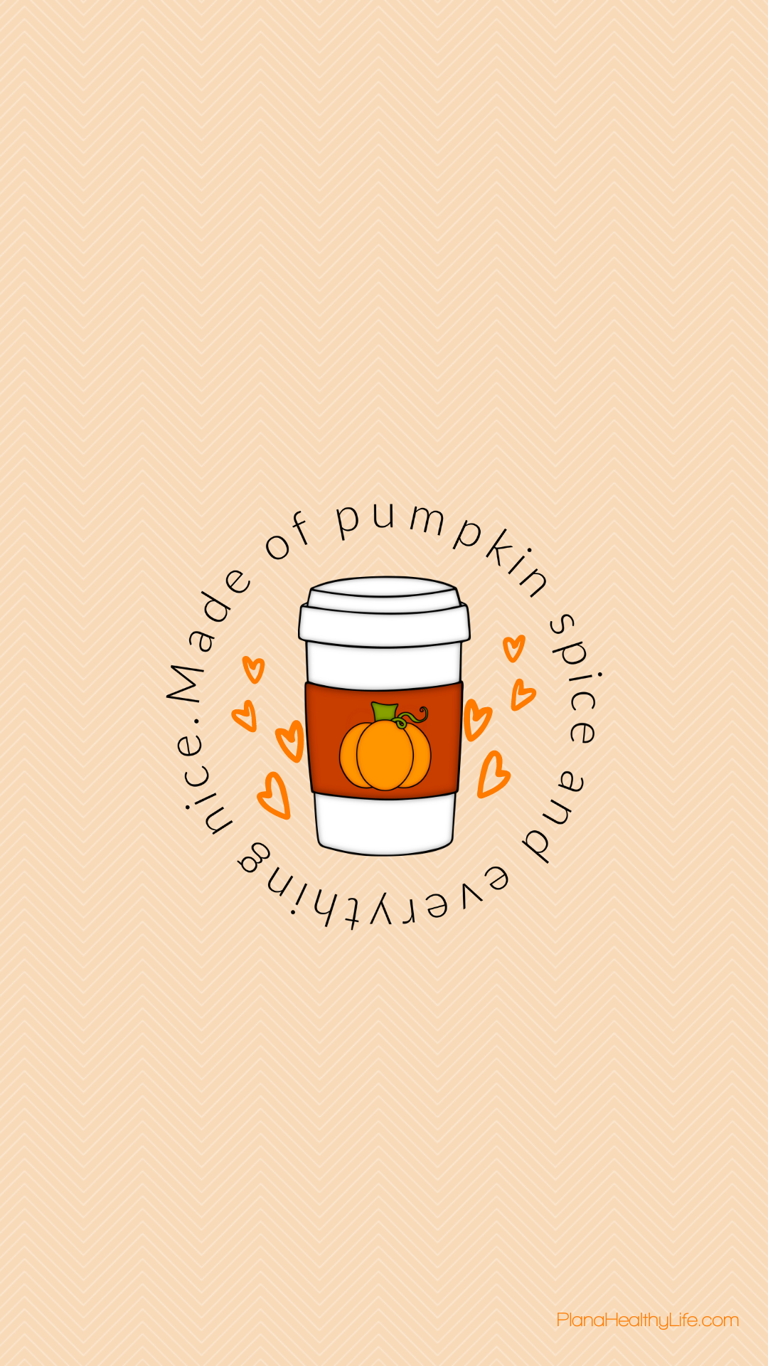 FREE Pumpkin Spice iPhone and Android Wallpaper