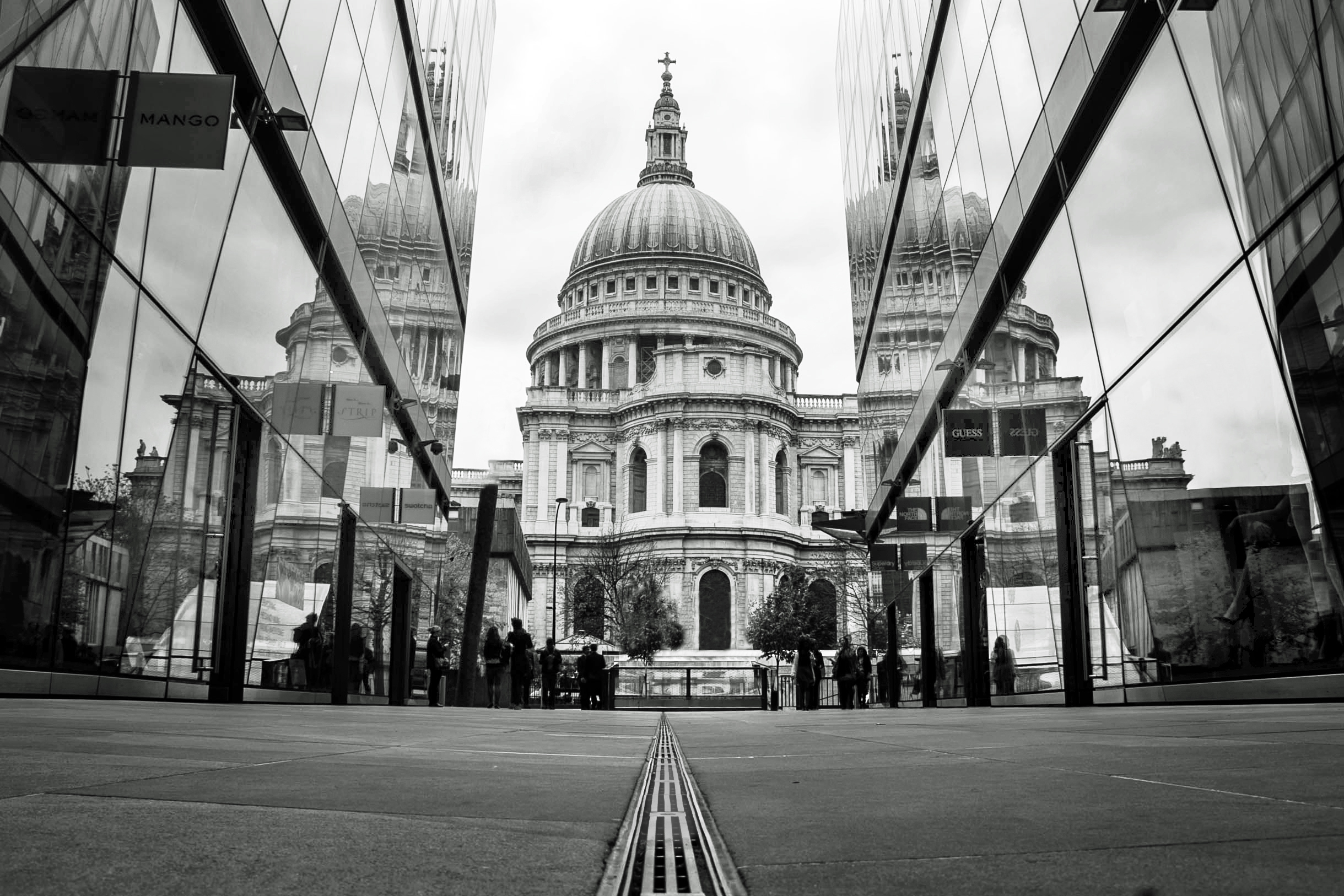 St Pauls Cathedral London Reflection Cathedral Architecture Dome Black Amp White England Wallpaper:2439x1626