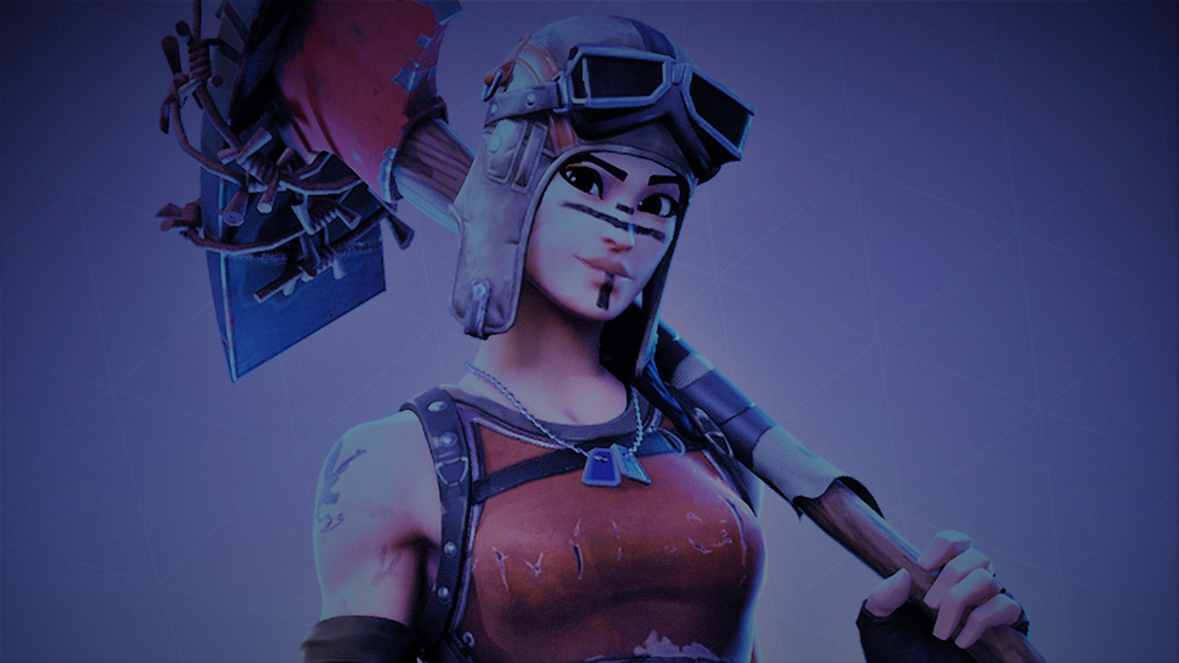 Renegade Raider Fortnite With Pickaxe 4K HD Games Wallpapers.