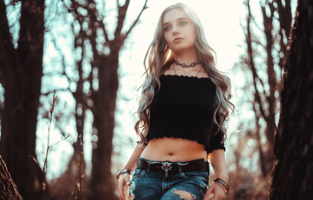 Wallpaper Makeup, Sponge, Ripped Jeans, Loba, Andreas Joachim Image For Desktop, Section девушки